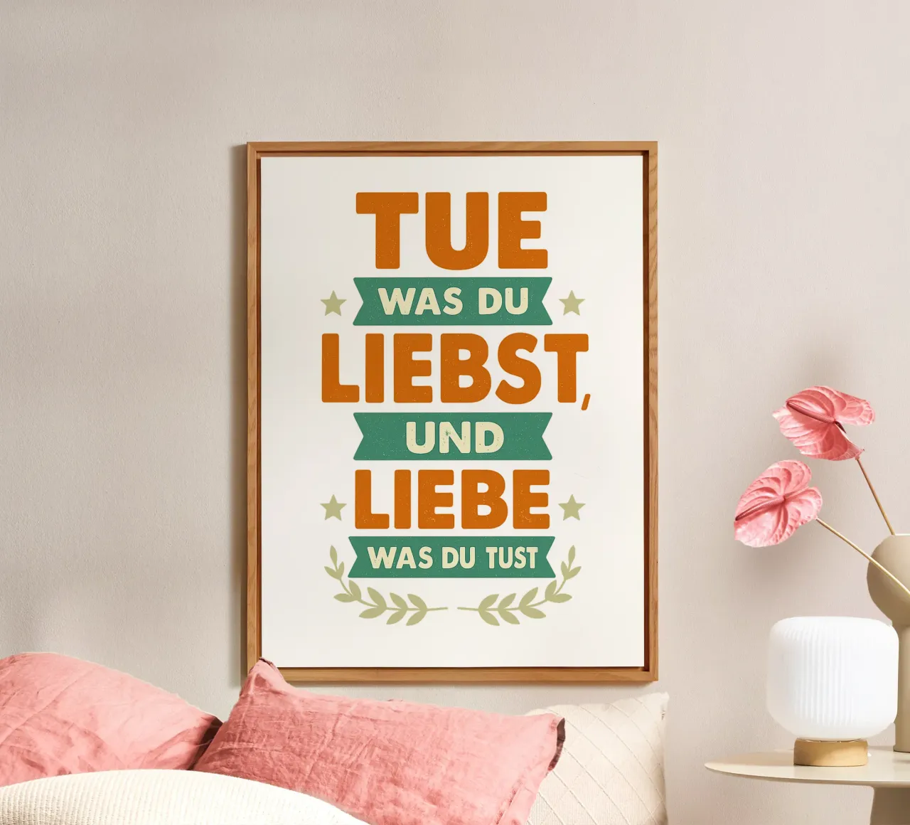 TUE WAS DU LIEBST UND LIEBE WAS DU TUST alluminio dibond da Vintage Van Gogh