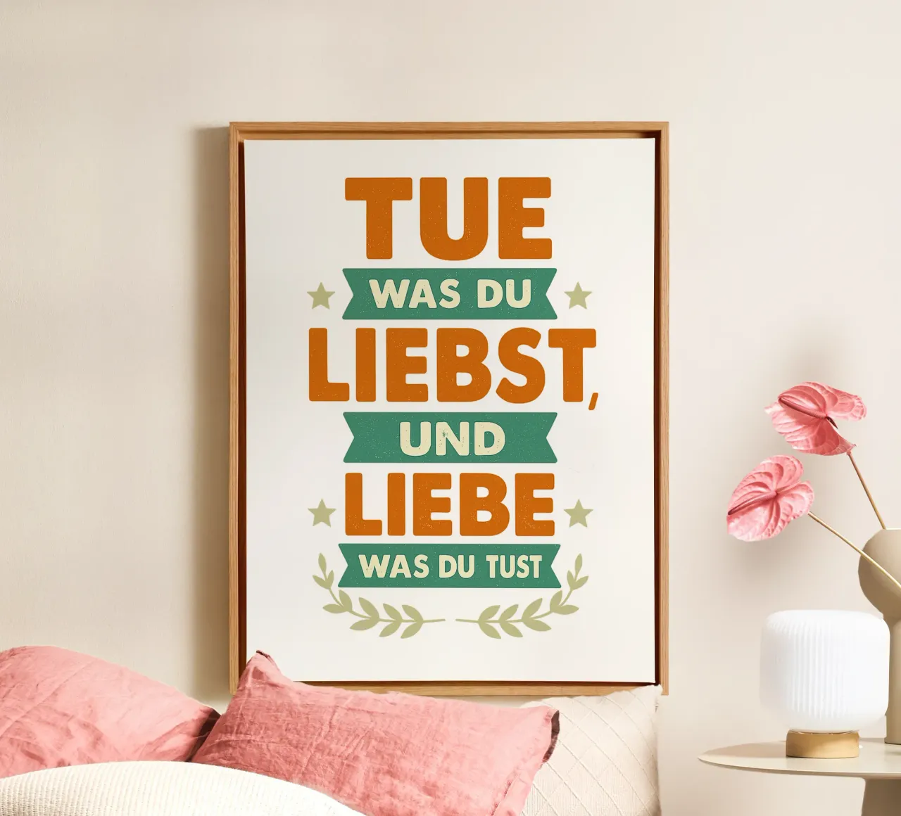 TUE WAS DU LIEBST UND LIEBE WAS DU TUST tela da Vintage Van Gogh