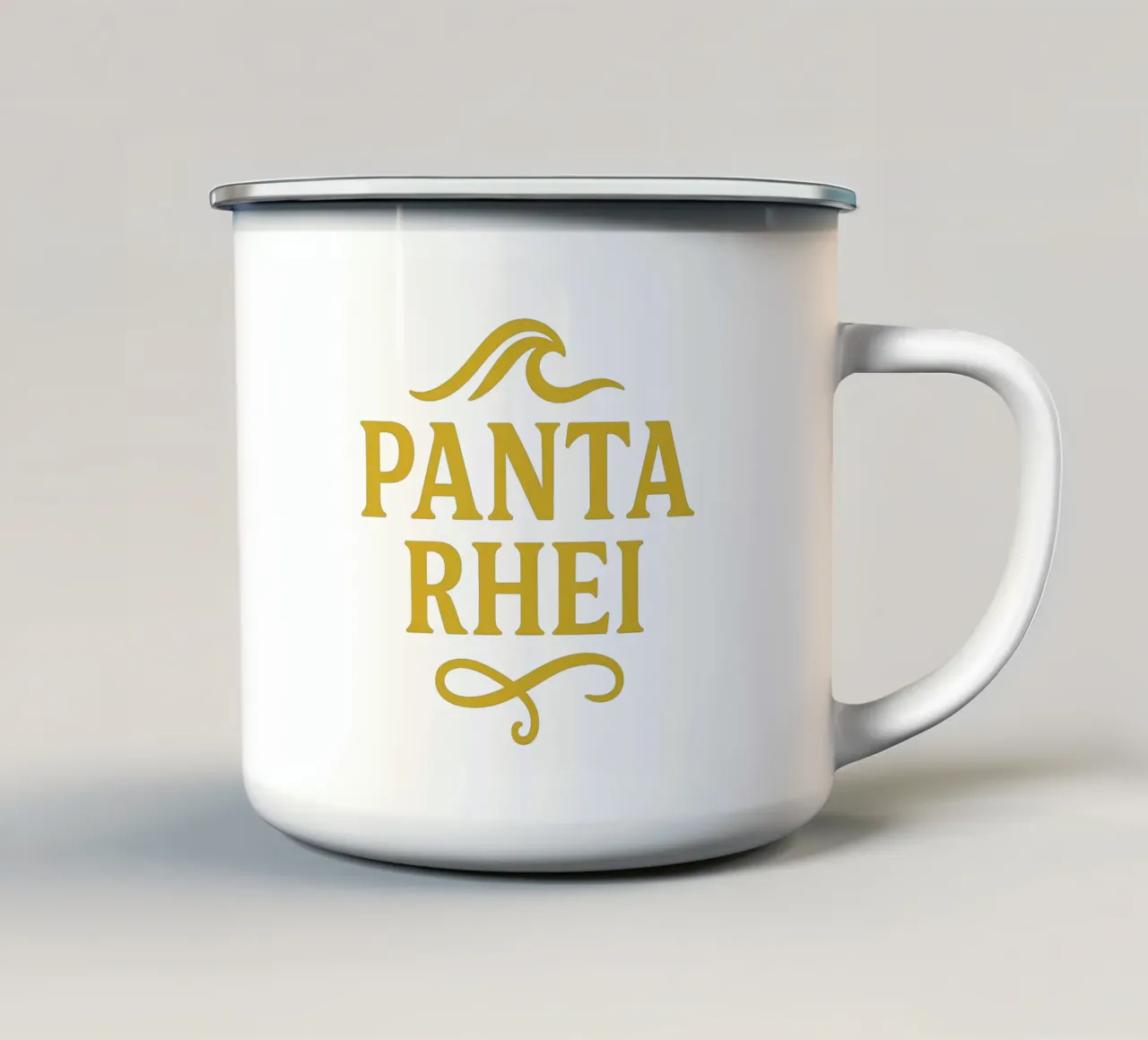 PANTA RHEI - ALLES FLIESST tazza in smalto da Vintage Van Gogh