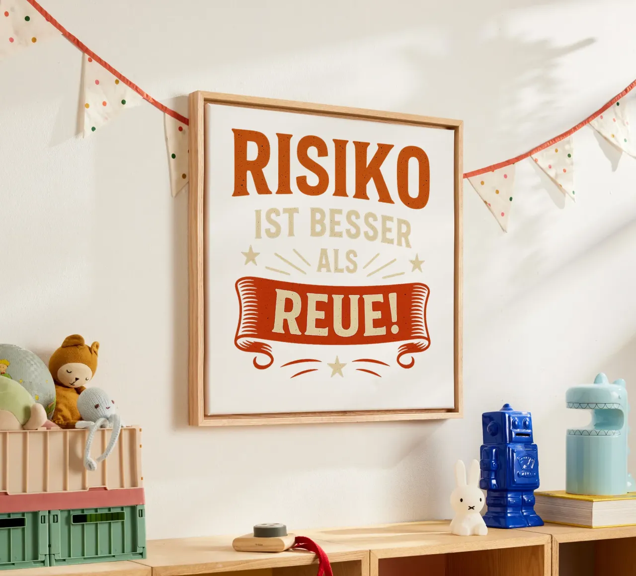 RISIKO IST BESSER ALS REUE tela con Cornice a cassetta da Vintage Van Gogh