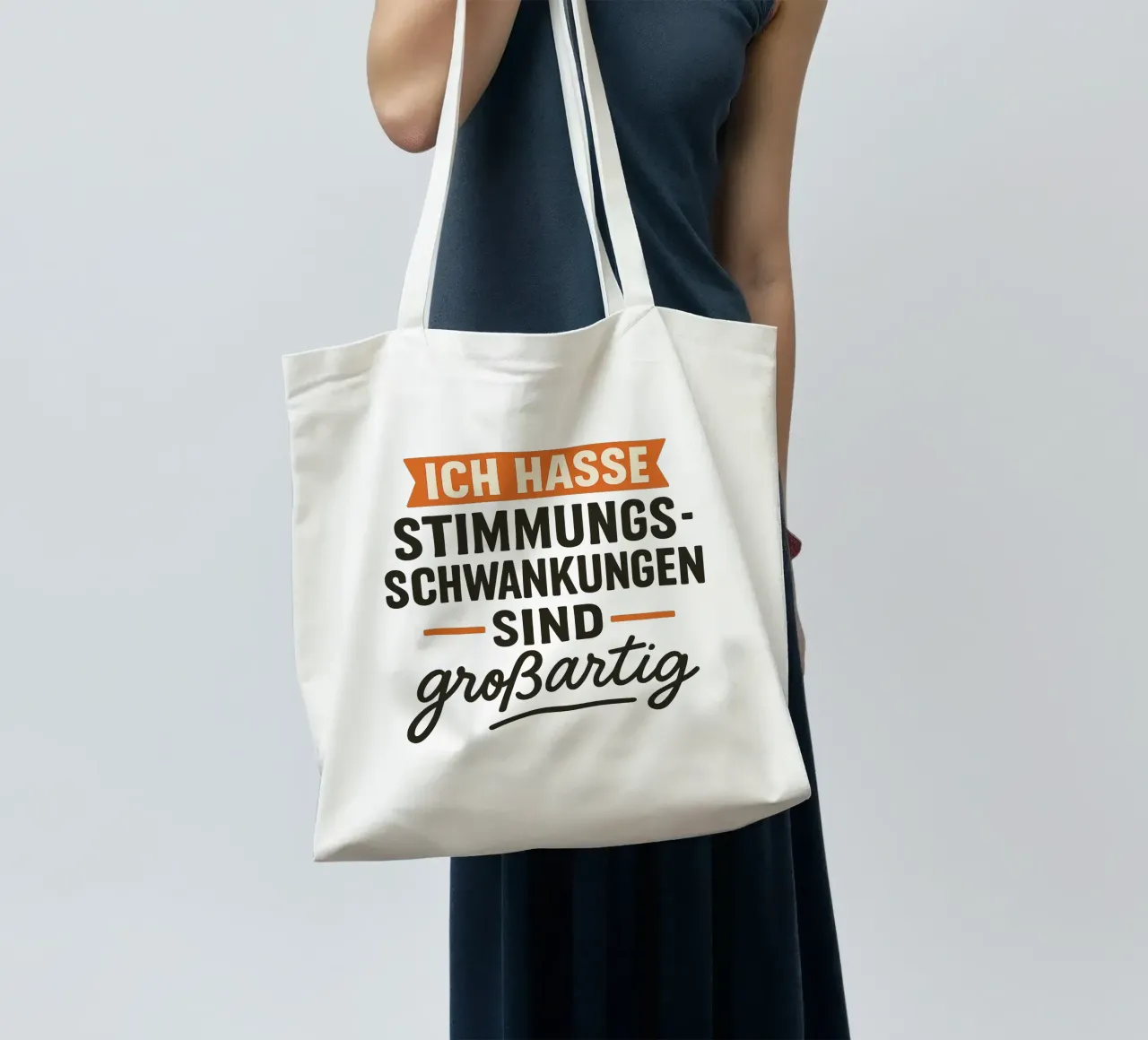 ICH HASSE STIMMUNGSSCHWANKUNGEN SIND GROSSARTIG borsa in juta da Vintage Van Gogh