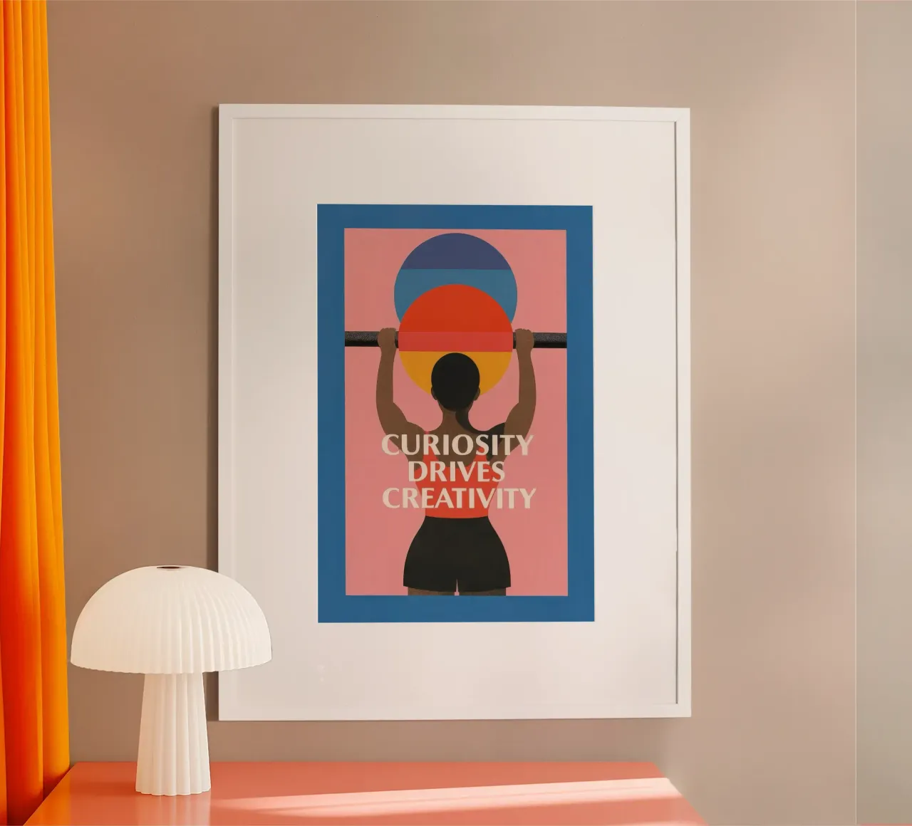 Curiosity Lifts Us poster with aluminum frame by SMPLE