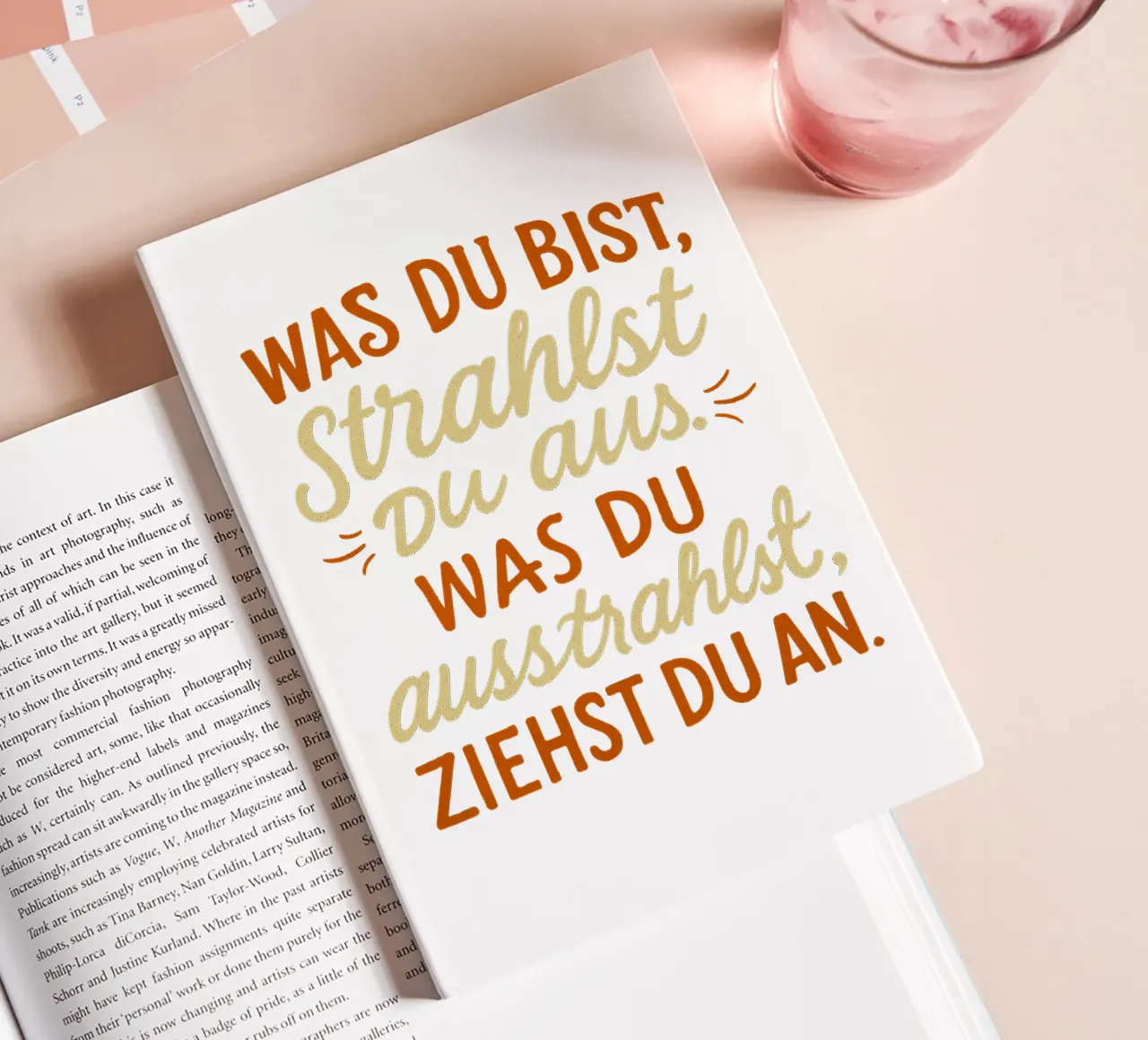 WAS DU BIST, STRAHLST DU AUS notebook by Vintage Van Gogh