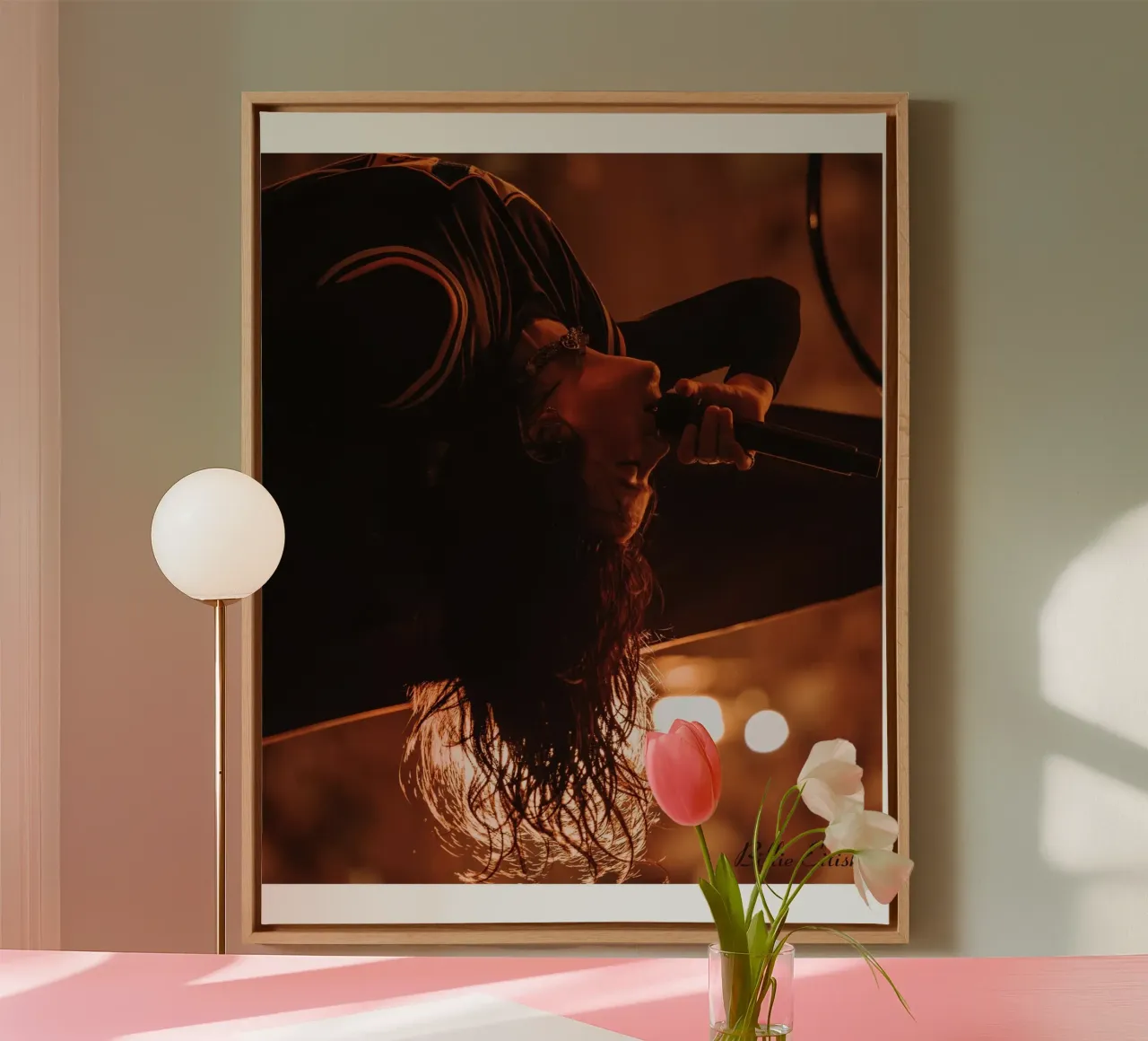 Billie Eilish Perform - 003 canvas with Floater frame by AudioLibrary