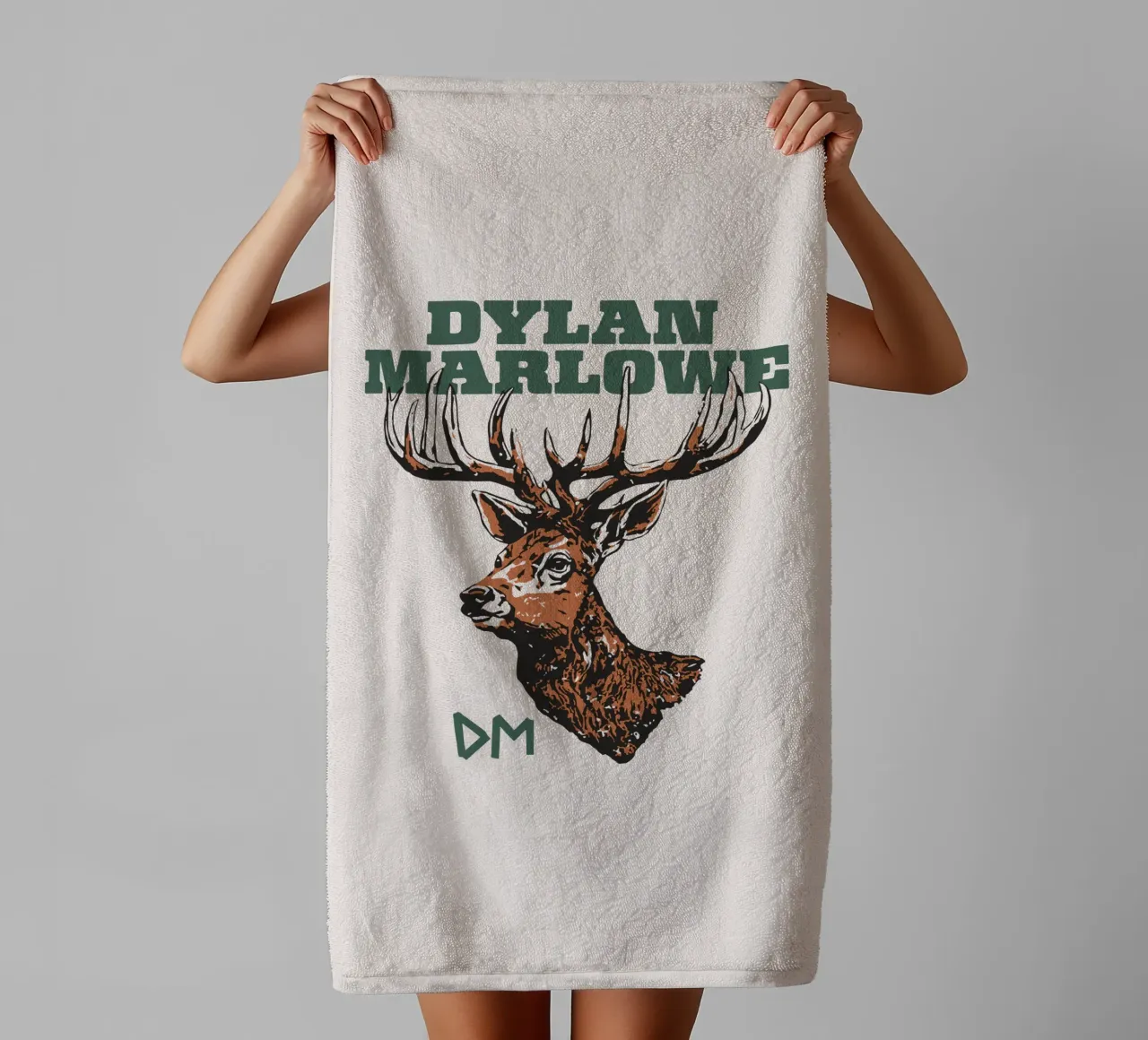 Dylan Marlowe DM Deer V2 asciugamano da bagno da carleemiller