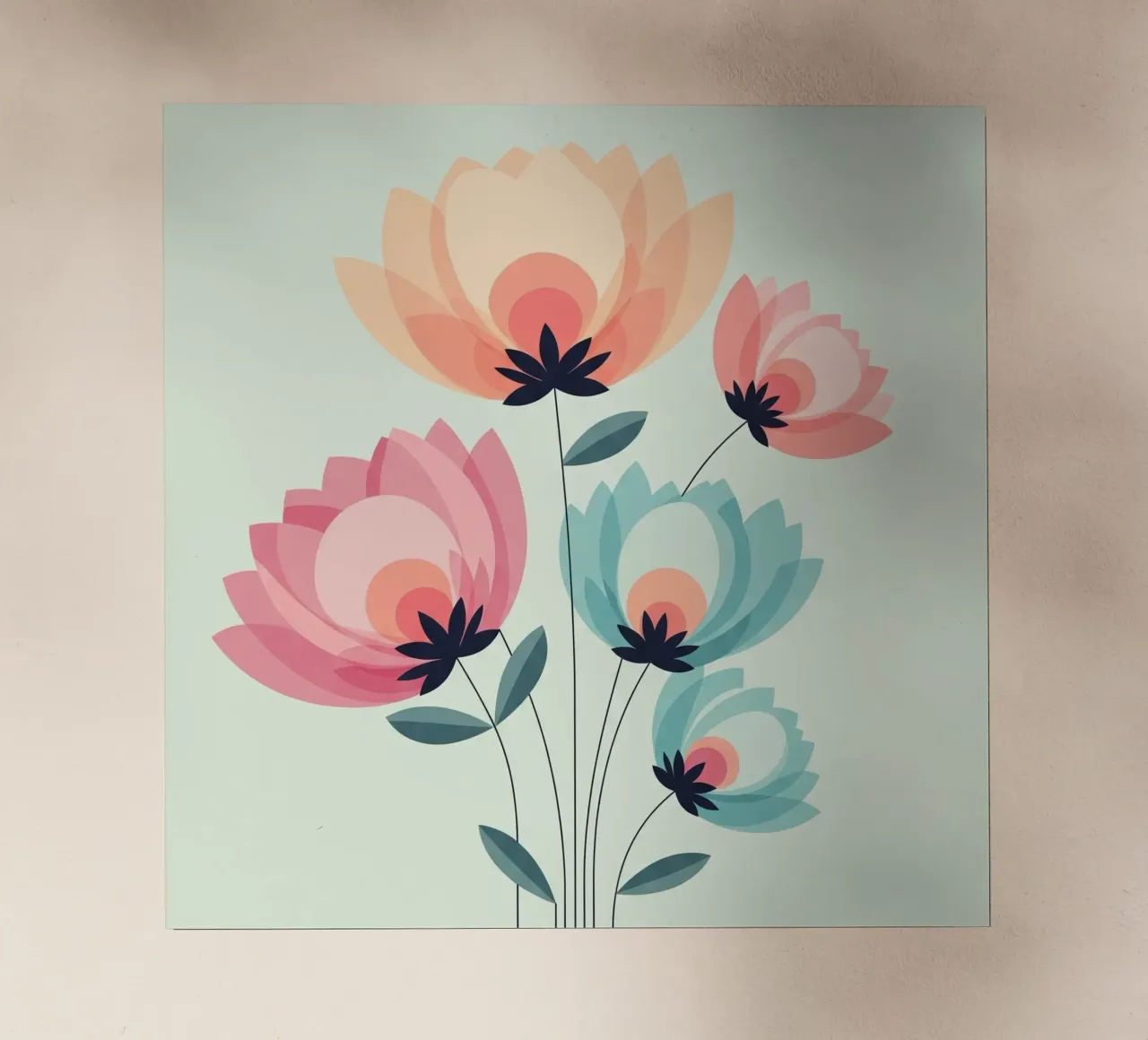 Floral bauhaus #099: Luminous Petals backlit film by Zen Design