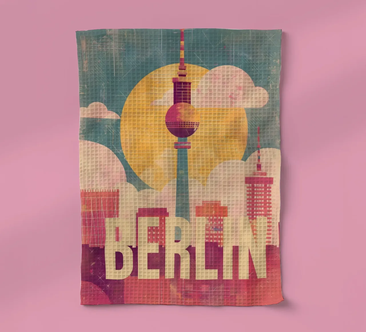 Torre della televisione di Berlino canovaccio da cucina da Vintage Travel Art