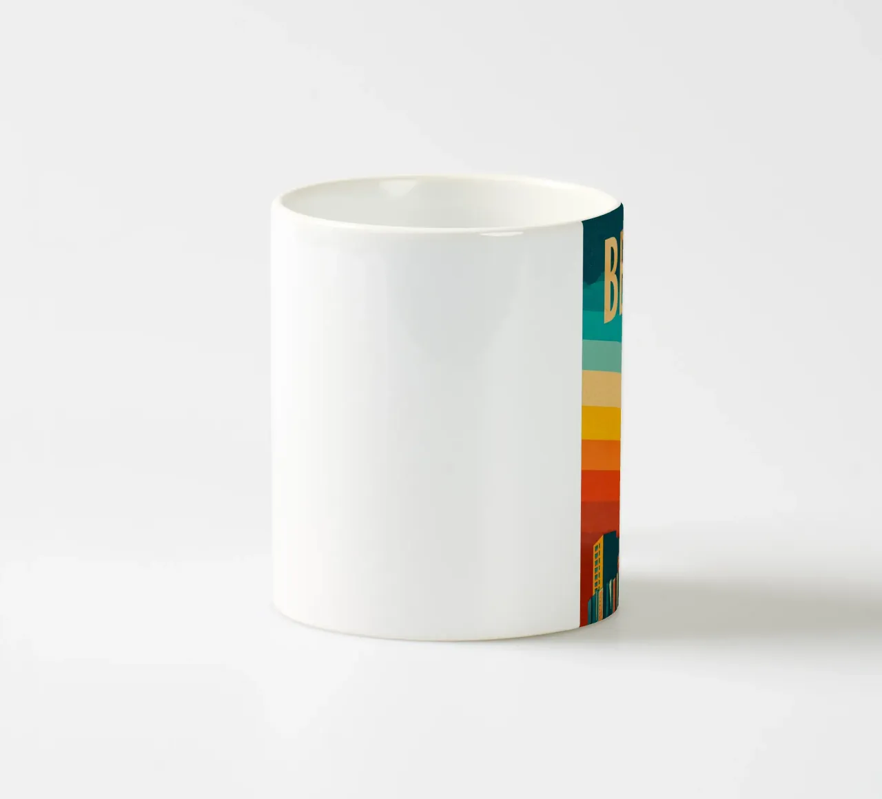 Berlin retro television tower ceramic mug by Vintage Travel Art
