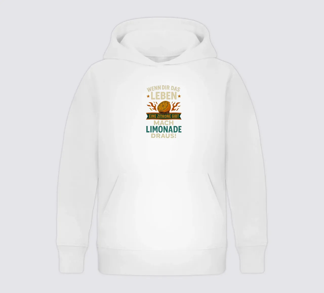 WENN DIR DAS LEBEN EINE ZITRONE GIBT, MACH LIMONADE DRAUS felpa bambino con cappuccio da Vintage Van Gogh