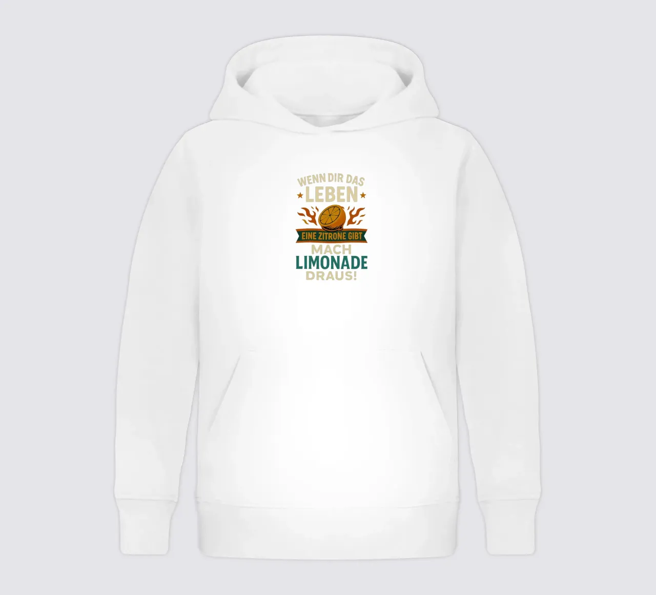 WENN DIR DAS LEBEN EINE ZITRONE GIBT, MACH LIMONADE DRAUS felpa bambino con cappuccio da Vintage Van Gogh