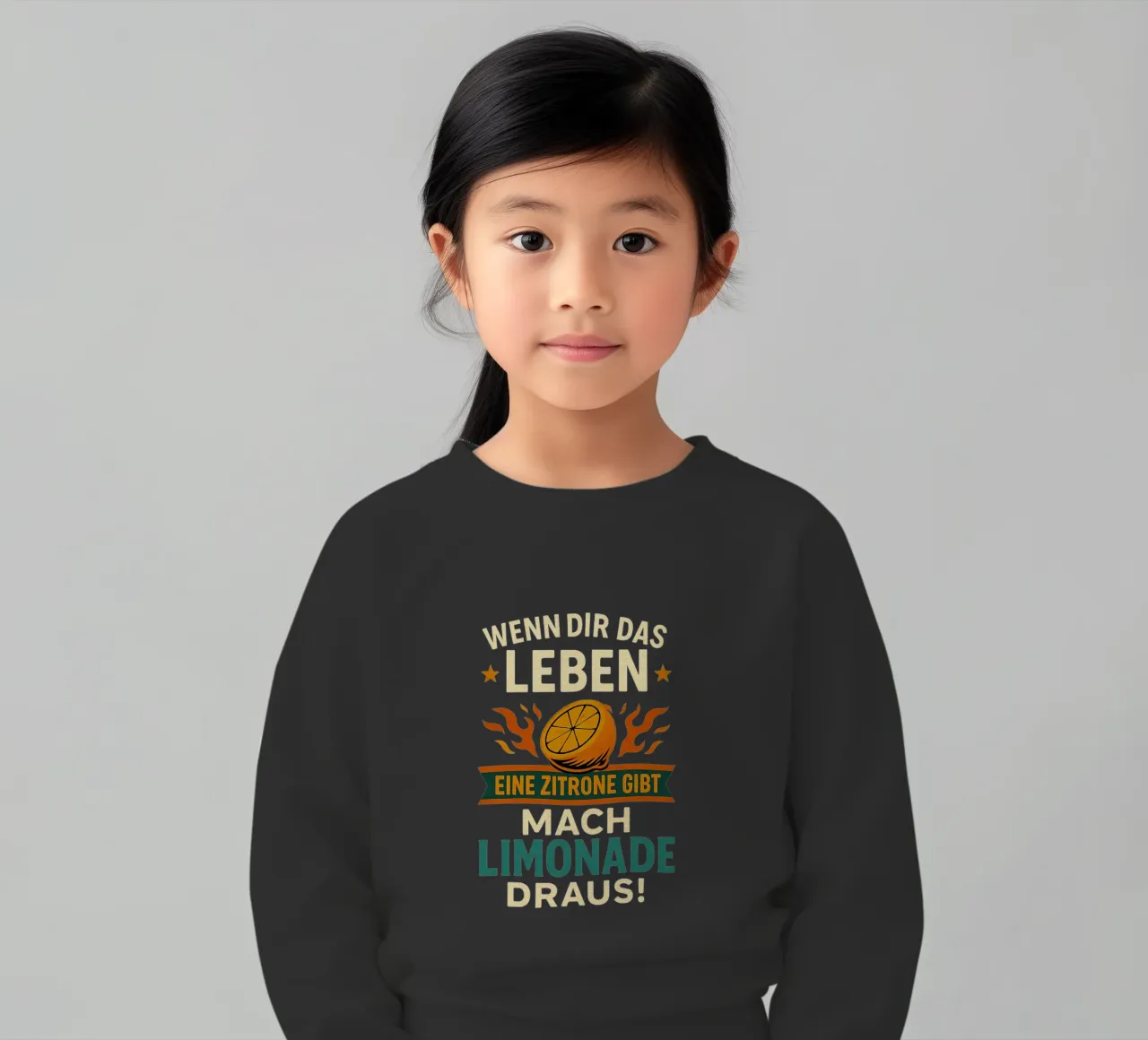 WENN DIR DAS LEBEN EINE ZITRONE GIBT, MACH LIMONADE DRAUS felpa bambino da Vintage Van Gogh