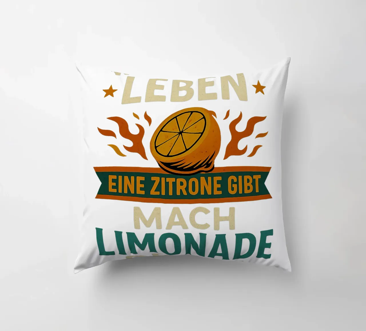 WENN DIR DAS LEBEN EINE ZITRONE GIBT, MACH LIMONADE DRAUS cojín de Vintage Van Gogh