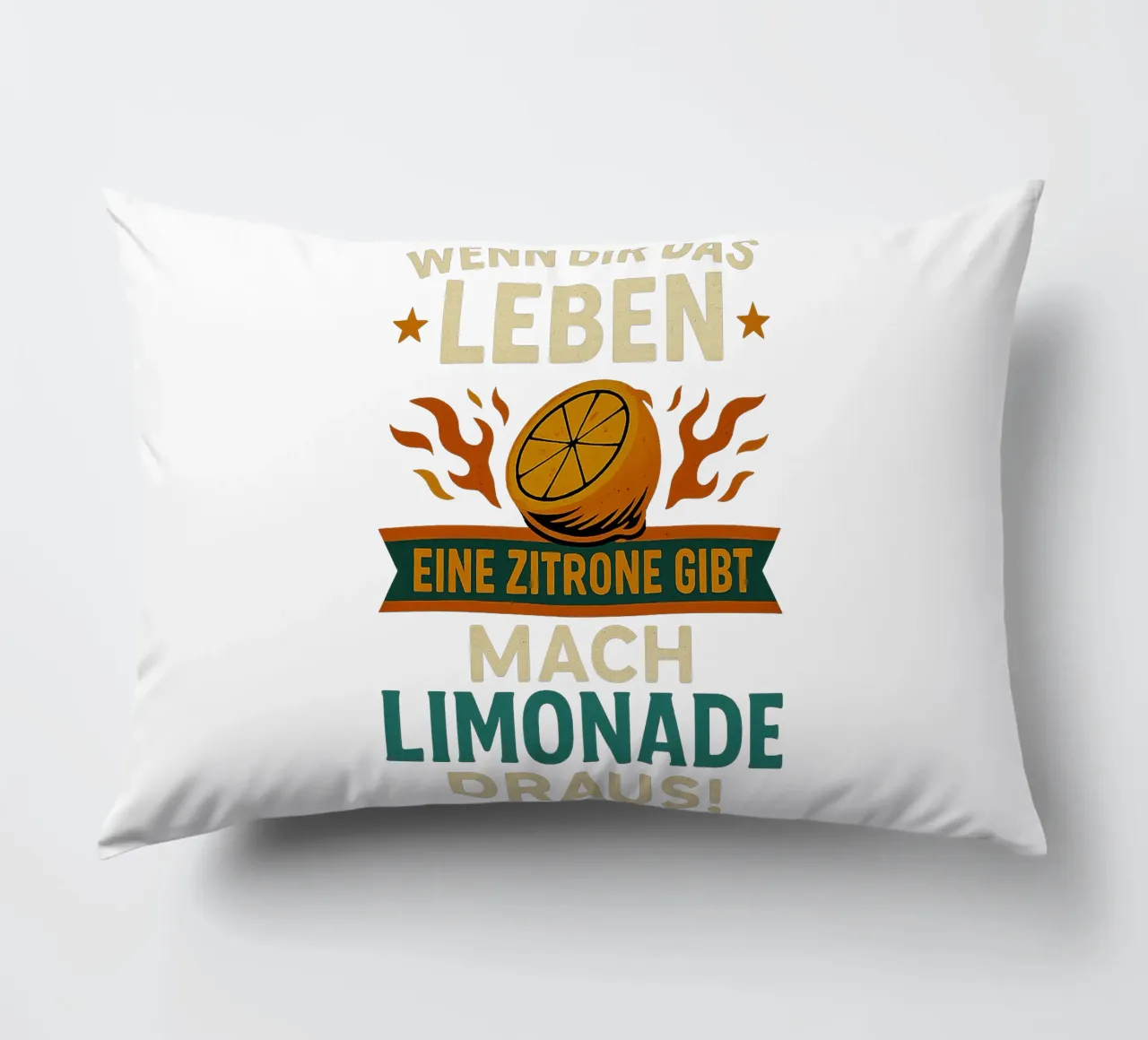 WENN DIR DAS LEBEN EINE ZITRONE GIBT, MACH LIMONADE DRAUS cuscino da Vintage Van Gogh