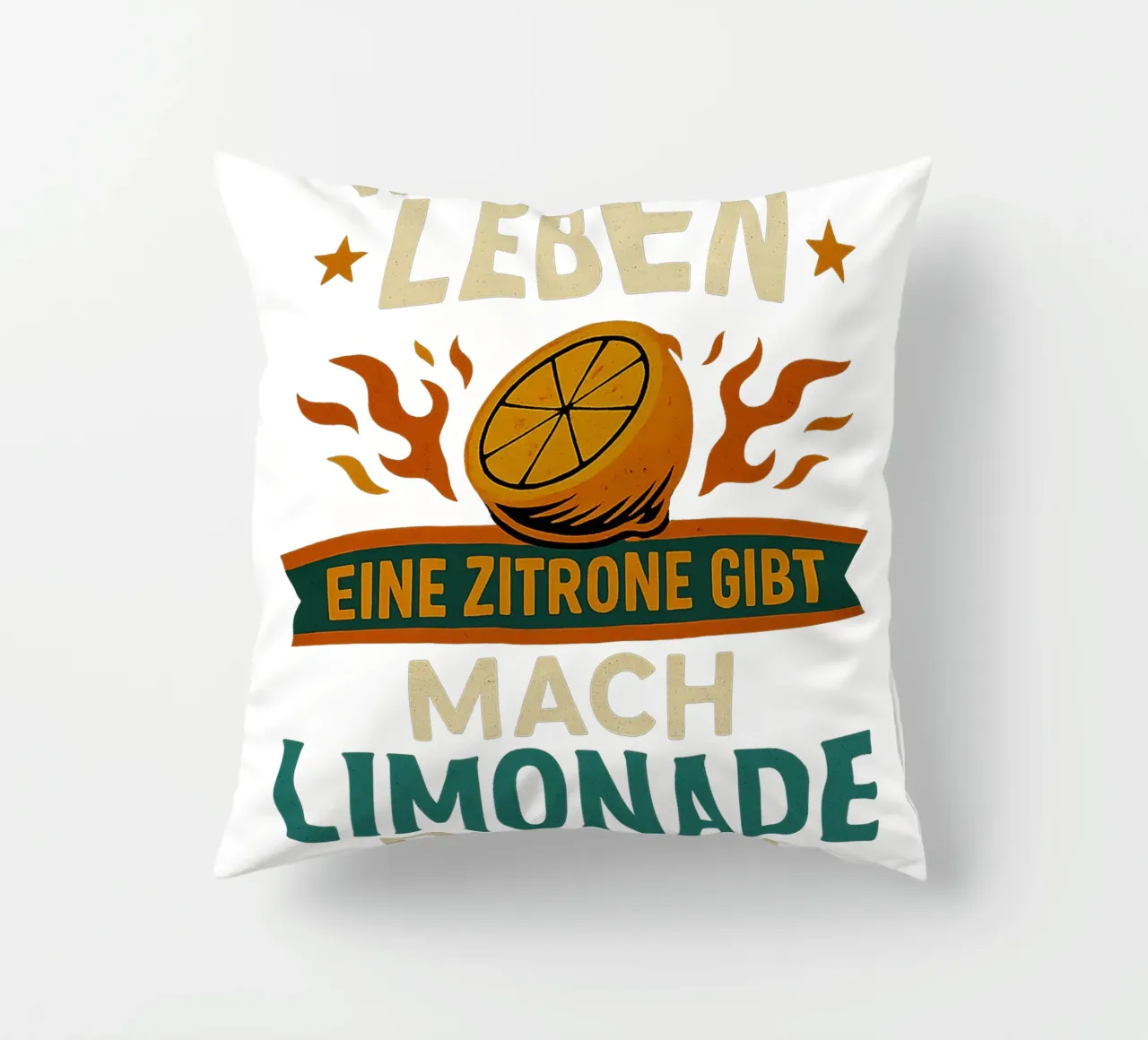 WENN DIR DAS LEBEN EINE ZITRONE GIBT, MACH LIMONADE DRAUS cojín de Vintage Van Gogh