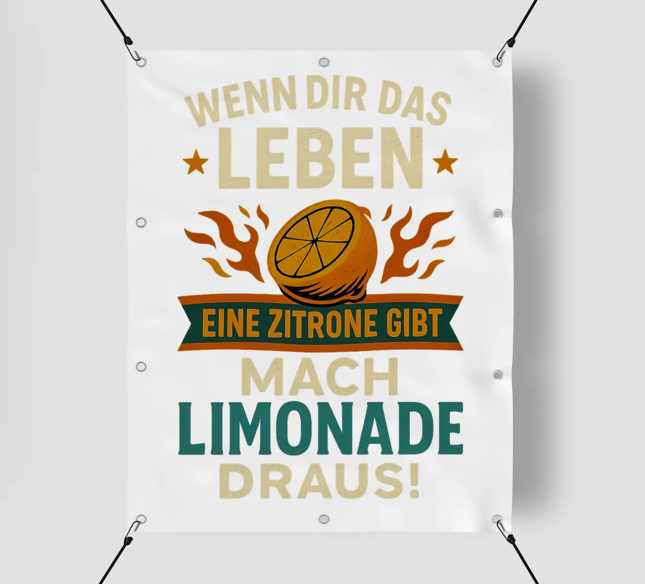 WENN DIR DAS LEBEN EINE ZITRONE GIBT, MACH LIMONADE DRAUS telo in pvc da Vintage Van Gogh