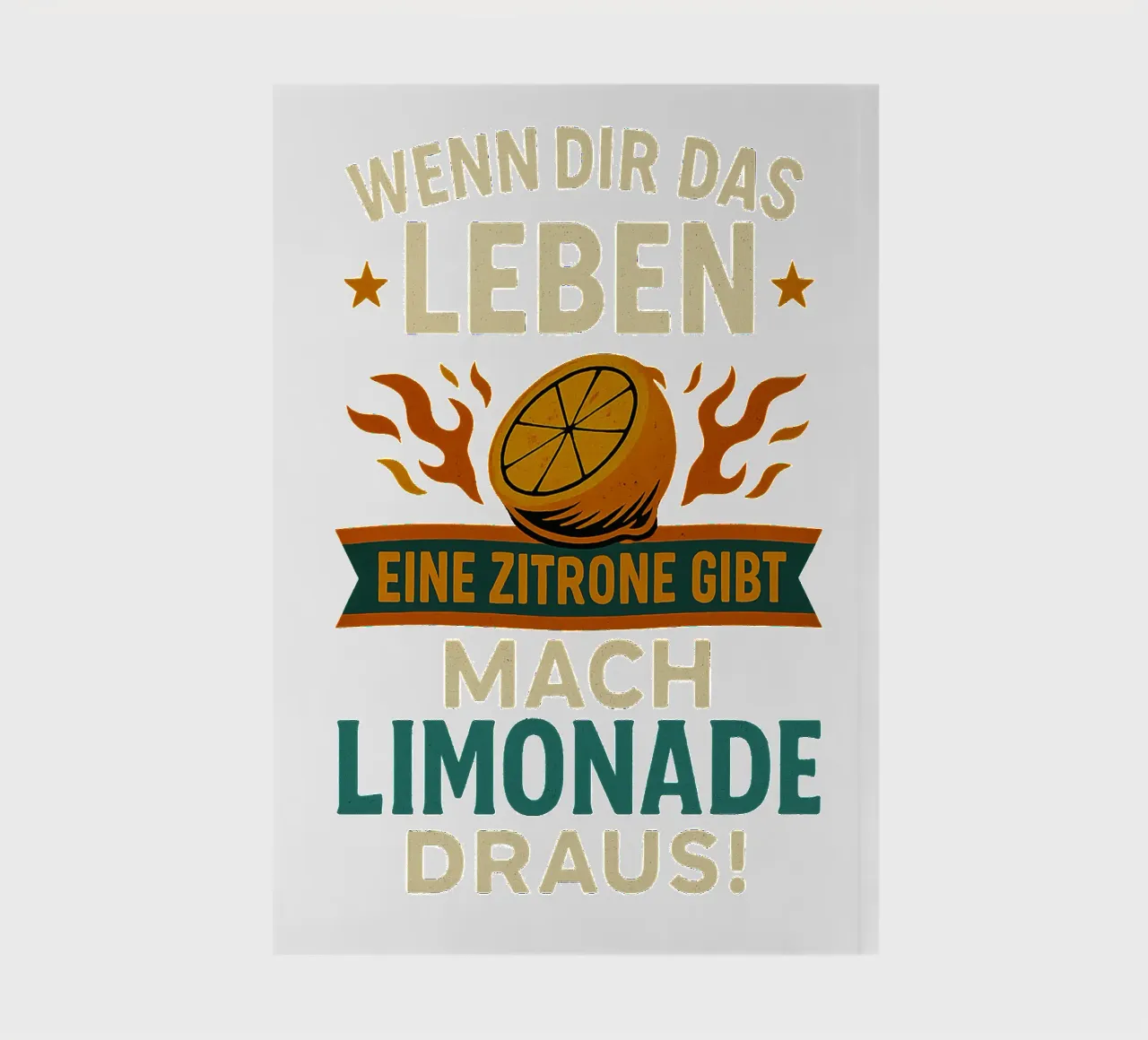 WENN DIR DAS LEBEN EINE ZITRONE GIBT, MACH LIMONADE DRAUS notebook by Vintage Van Gogh