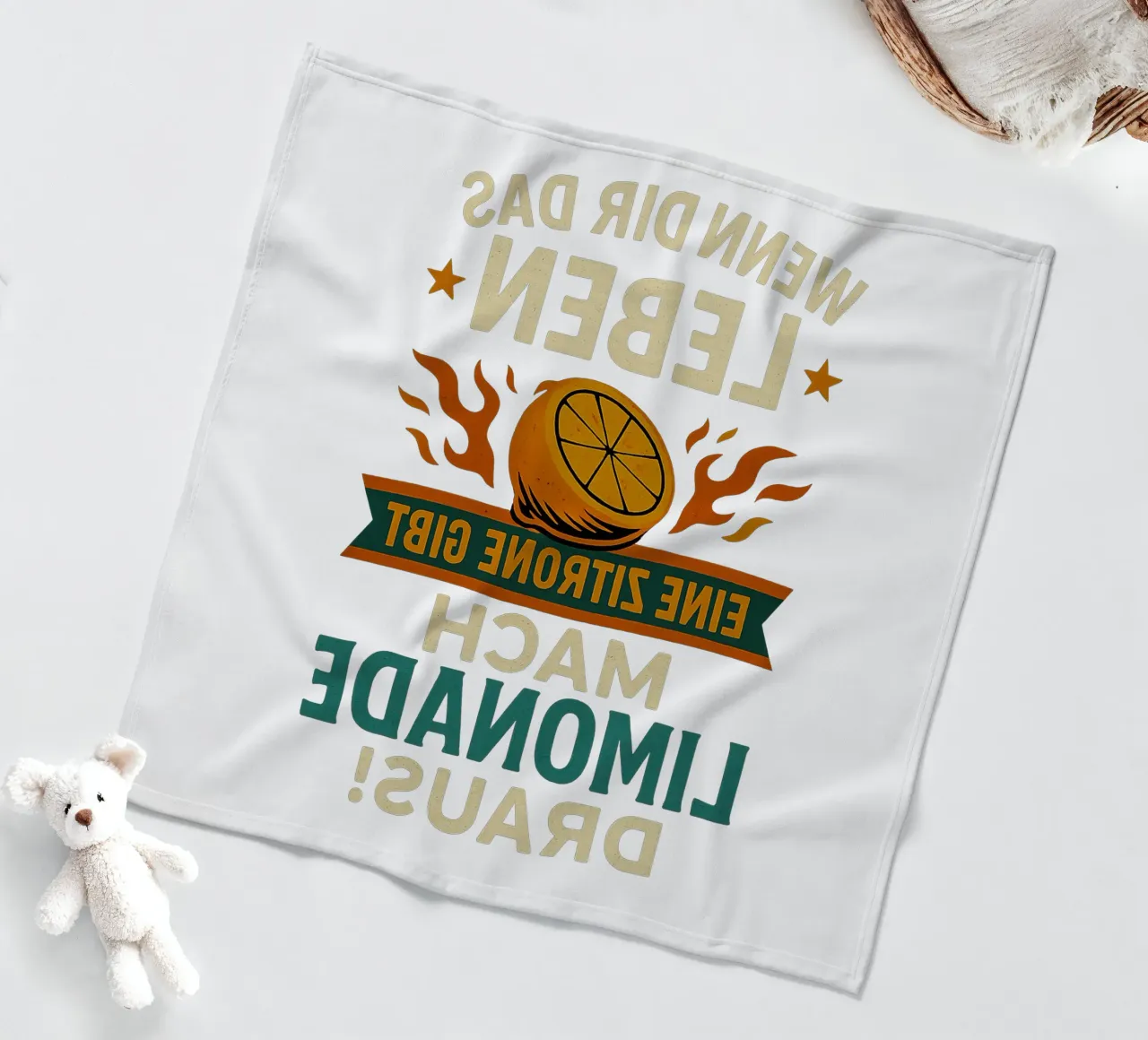 WENN DIR DAS LEBEN EINE ZITRONE GIBT, MACH LIMONADE DRAUS coperta in pile da Vintage Van Gogh