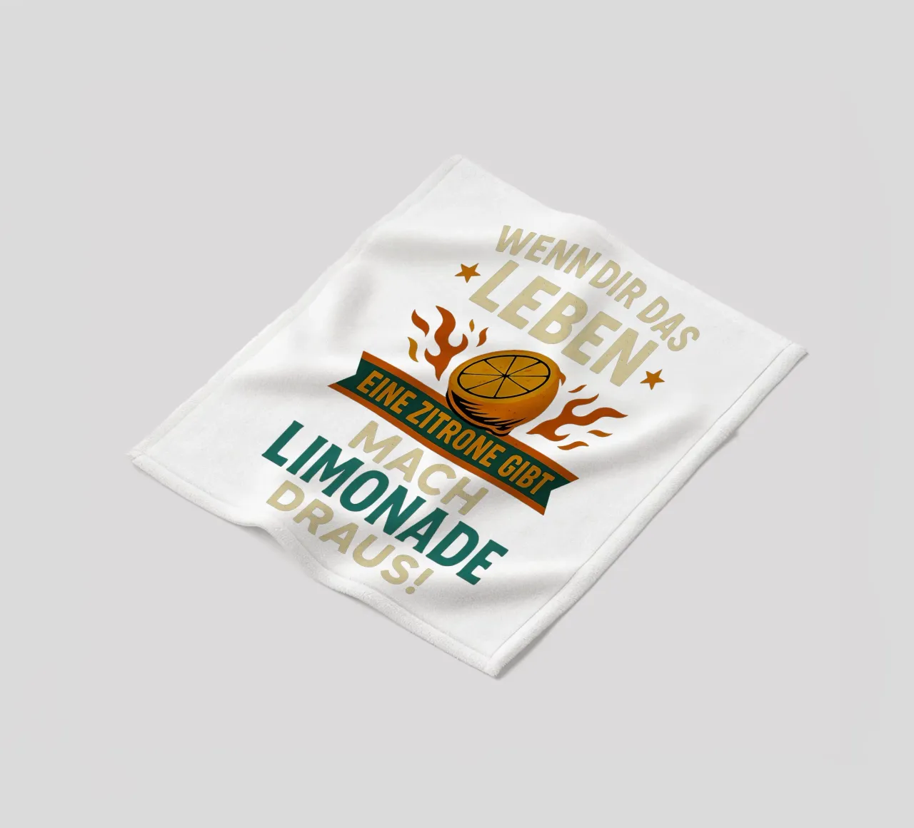 WENN DIR DAS LEBEN EINE ZITRONE GIBT, MACH LIMONADE DRAUS coperta in pile da Vintage Van Gogh