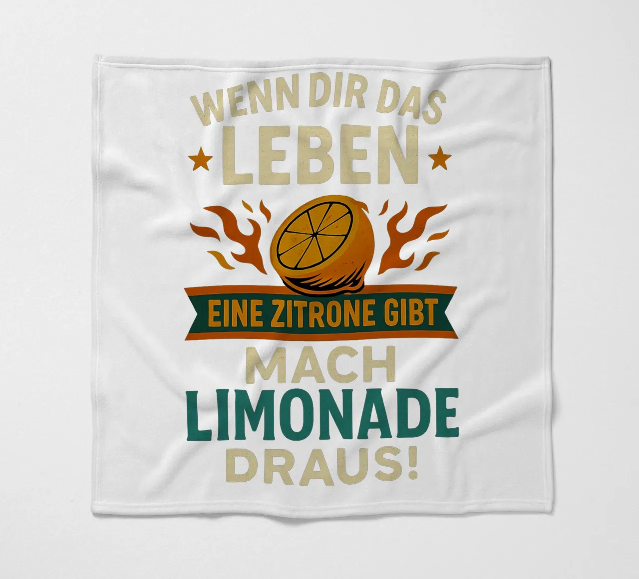 WENN DIR DAS LEBEN EINE ZITRONE GIBT, MACH LIMONADE DRAUS coperta in pile da Vintage Van Gogh