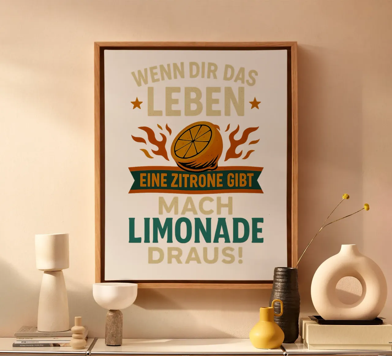WENN DIR DAS LEBEN EINE ZITRONE GIBT, MACH LIMONADE DRAUS tela da Vintage Van Gogh