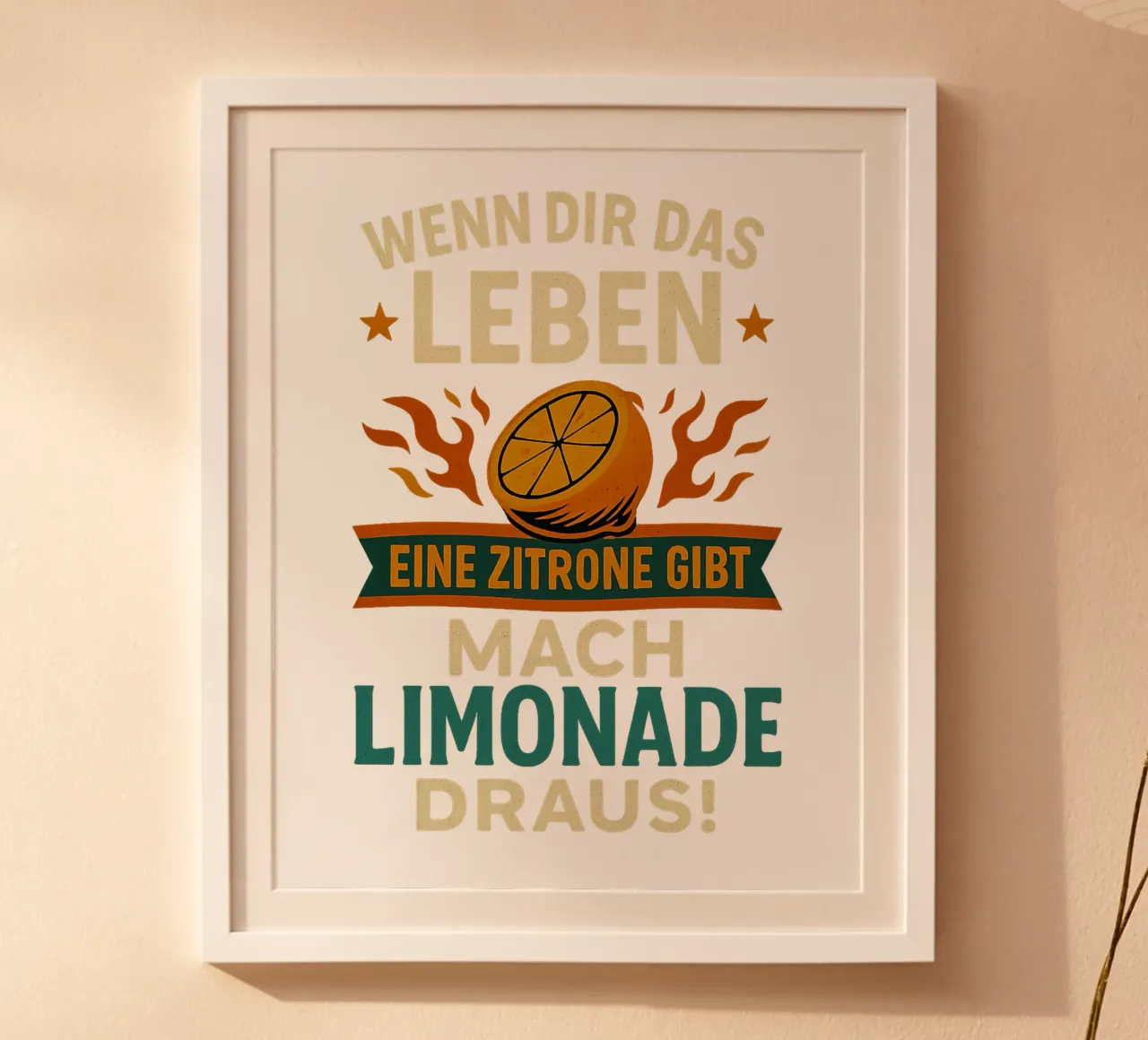 WENN DIR DAS LEBEN EINE ZITRONE GIBT, MACH LIMONADE DRAUS Hahnemühle von Vintage Van Gogh