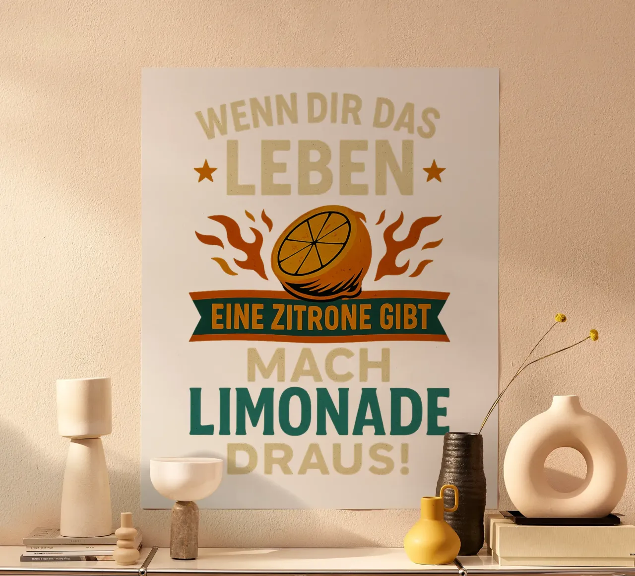 WENN DIR DAS LEBEN EINE ZITRONE GIBT, MACH LIMONADE DRAUS poster da Vintage Van Gogh