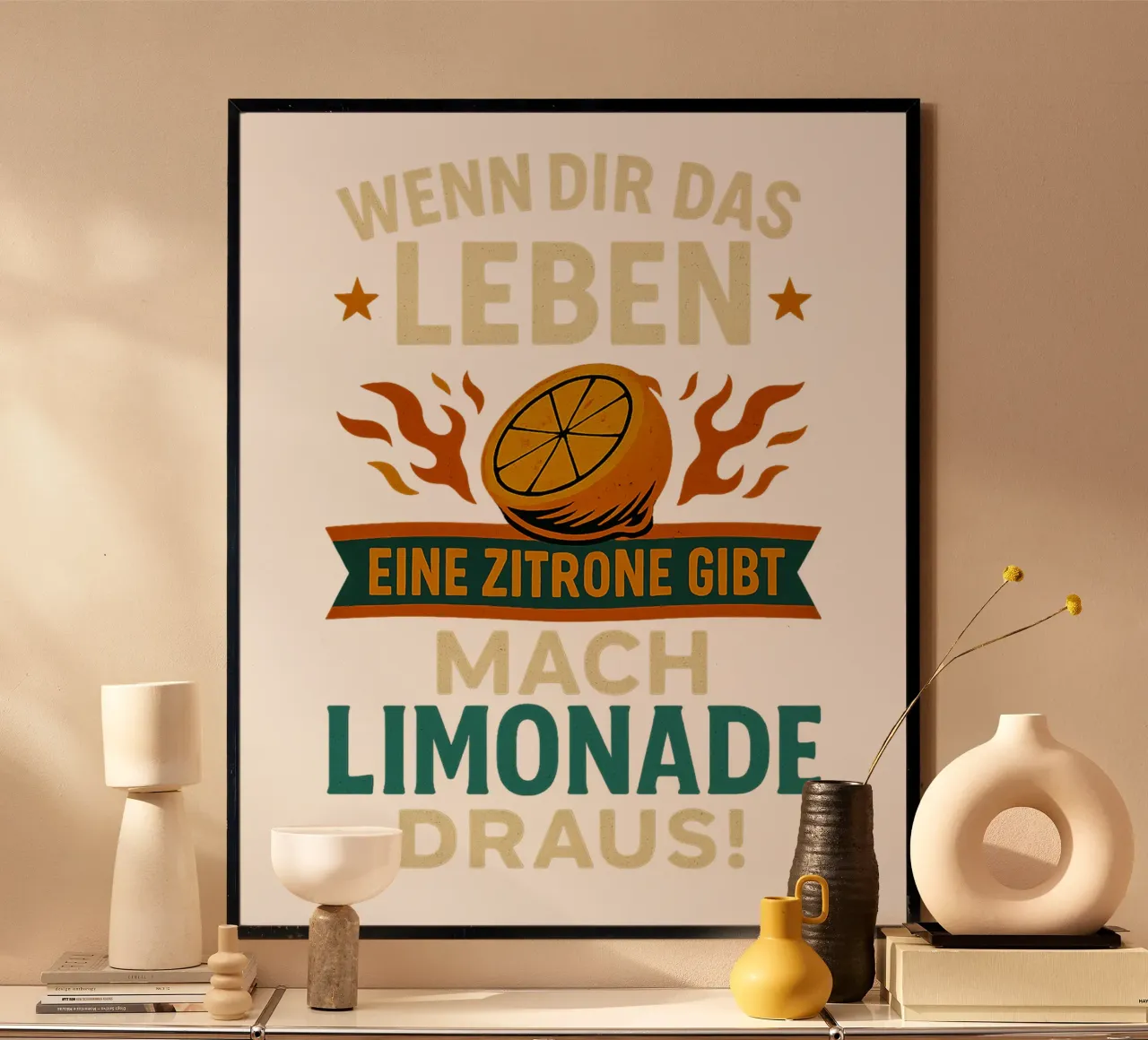WENN DIR DAS LEBEN EINE ZITRONE GIBT, MACH LIMONADE DRAUS Hahnemühle von Vintage Van Gogh