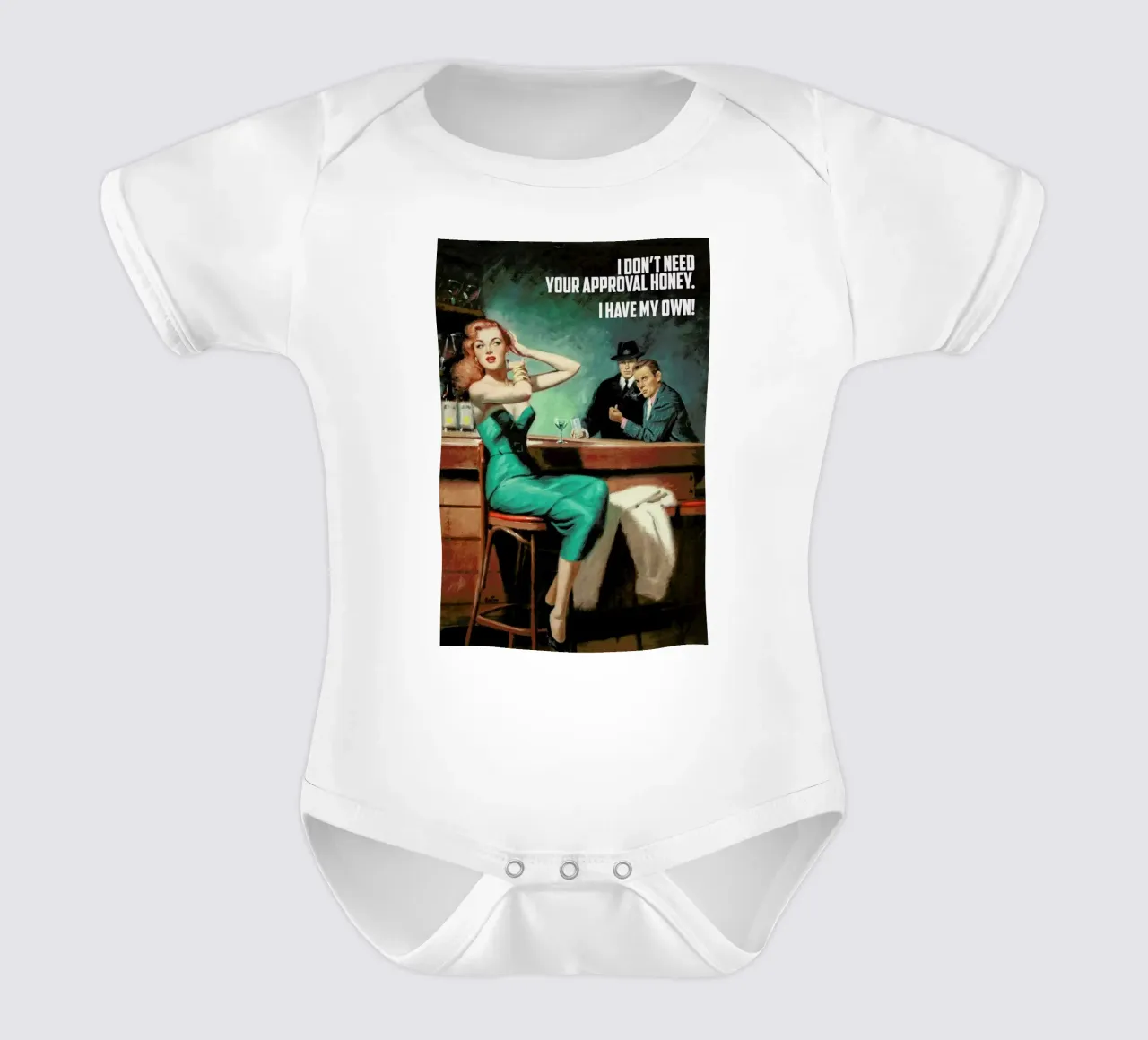 I Don't Need Your Approval body neonato maniche corte da Gallery Print and Art Limited