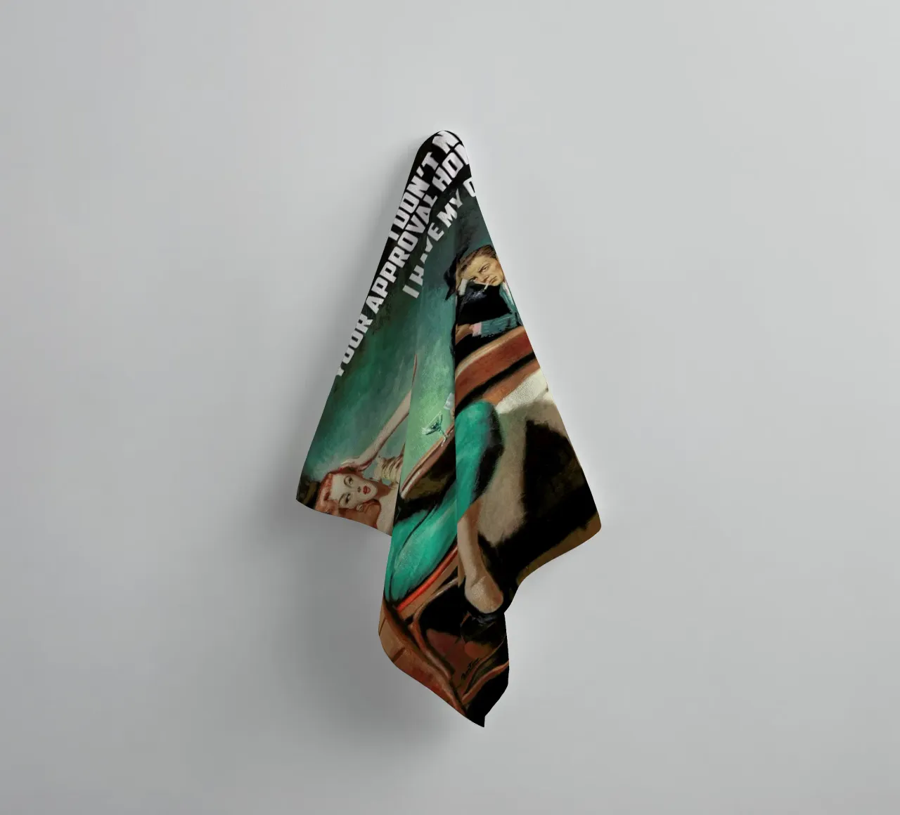 I Don't Need Your Approval asciugamano da bagno da Gallery Print and Art Limited