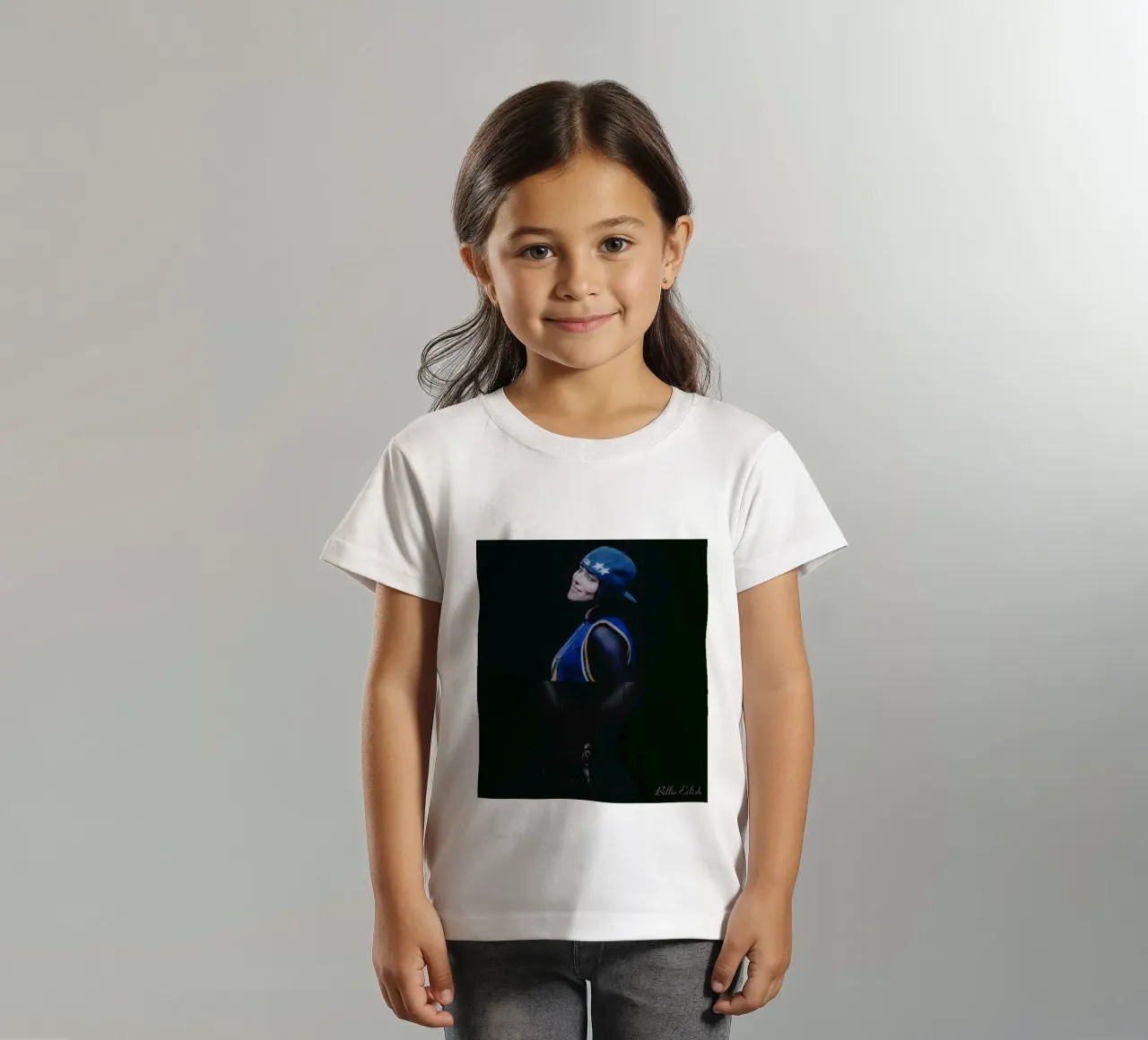 Smile Billie eilish kids t-shirt by AudioLibrary