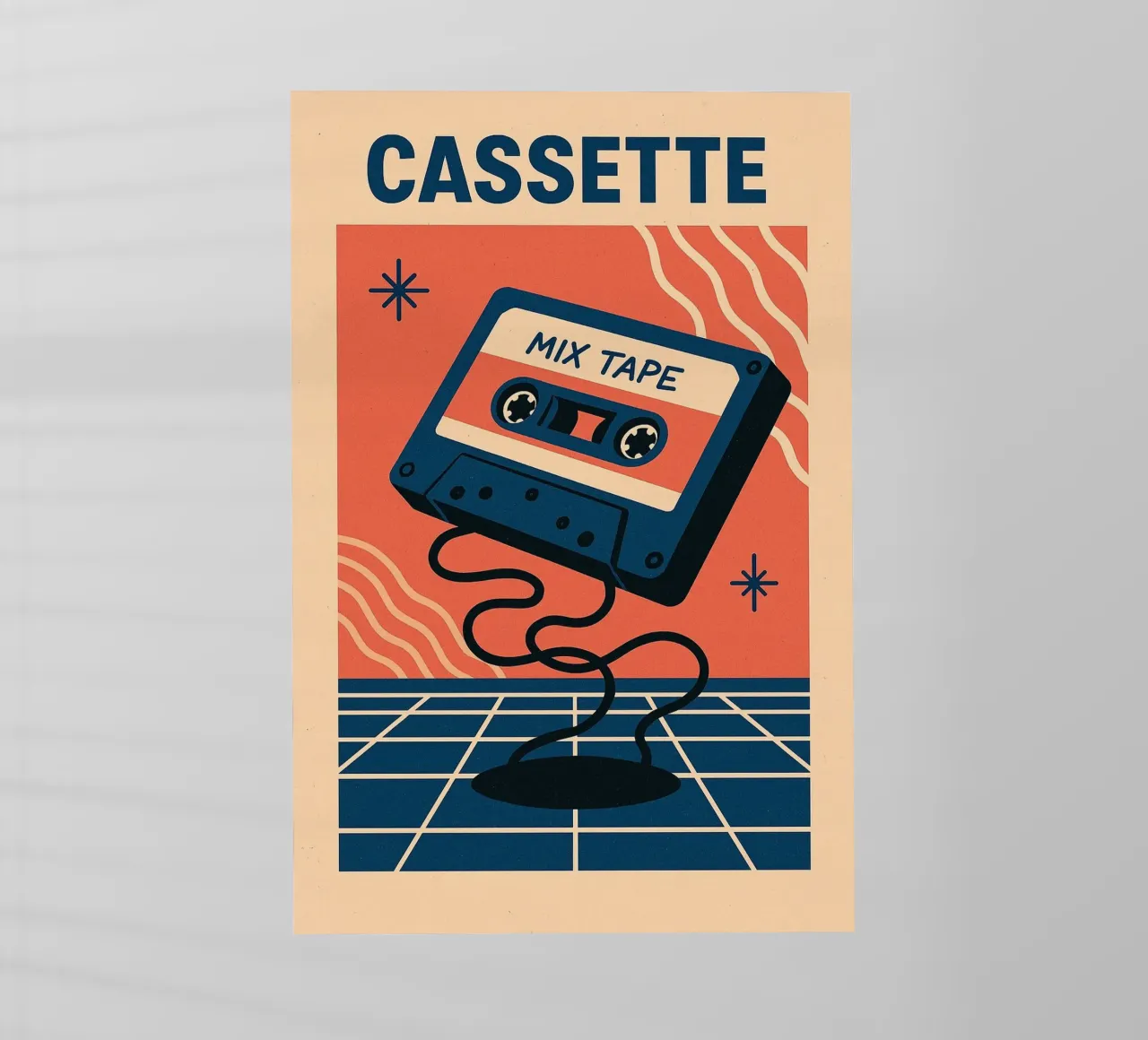 Mix Tape - Il poster retrò pellicola backlit da JETLAG | affiches voyage