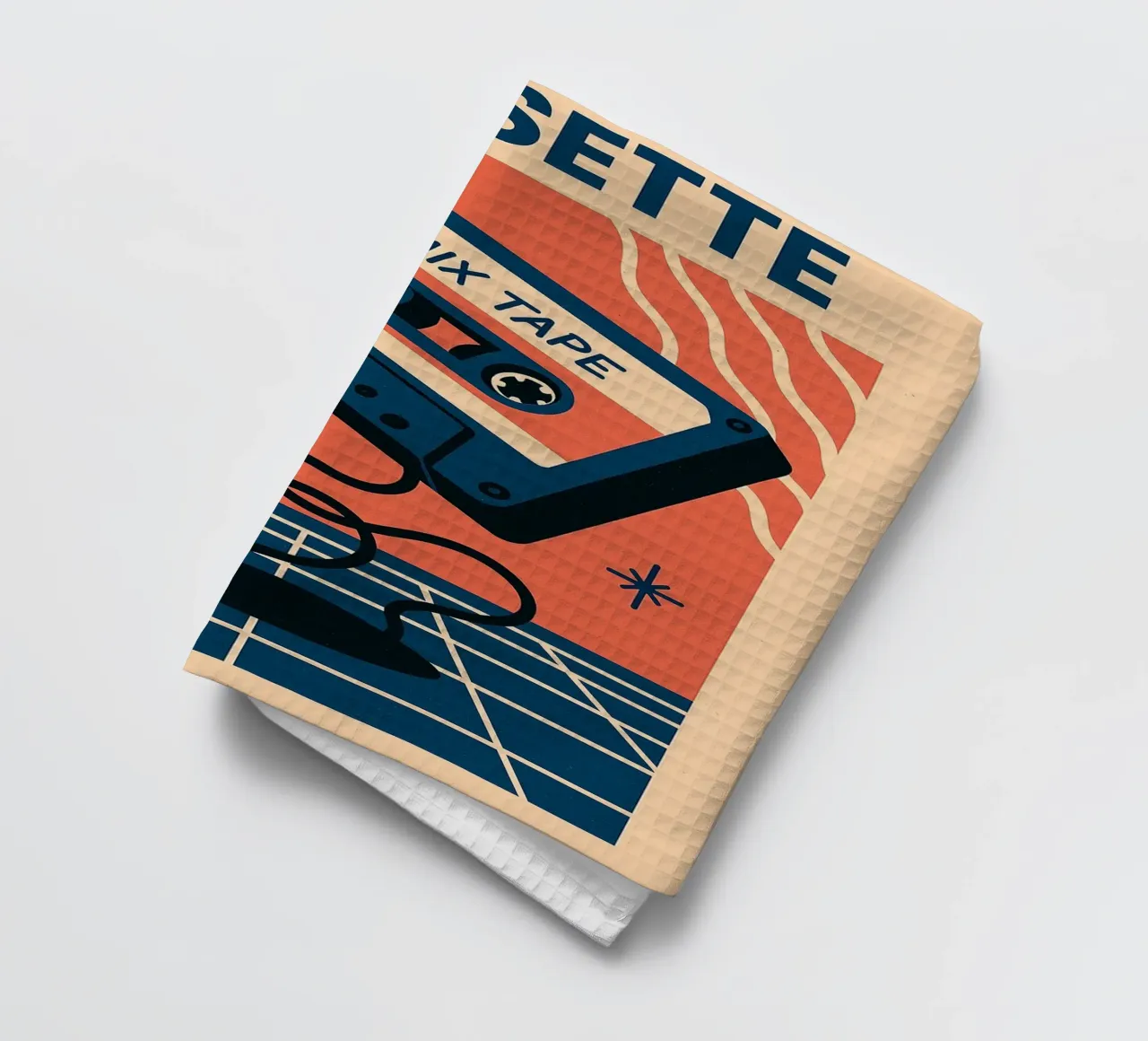 Cassette Mix Tape – L’affiche rétro torchon de JETLAG | affiches voyage