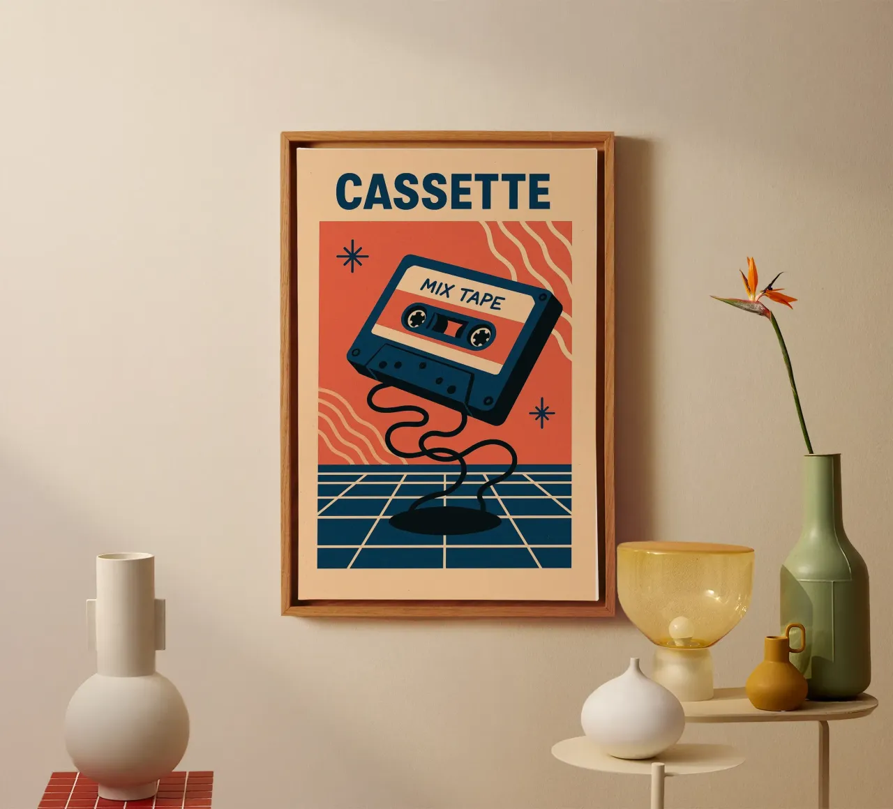 Mix Tape - The retro poster canvas by JETLAG | affiches voyage