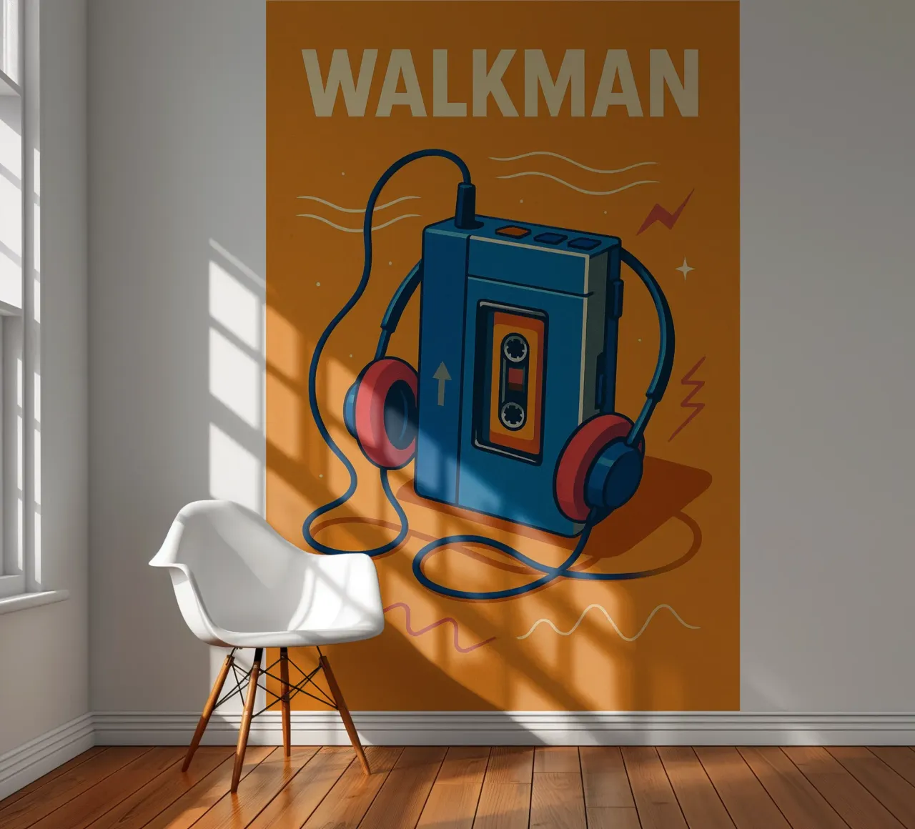 Walkman Vintage – L’icône pop papier peint photo de JETLAG | affiches voyage