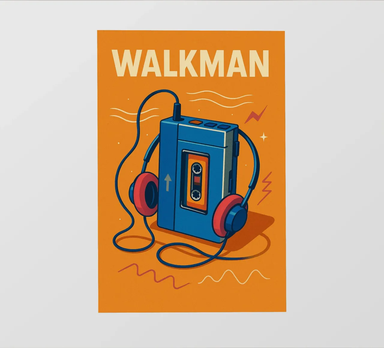 Walkman Vintage – L’icône pop papier peint photo de JETLAG | affiches voyage