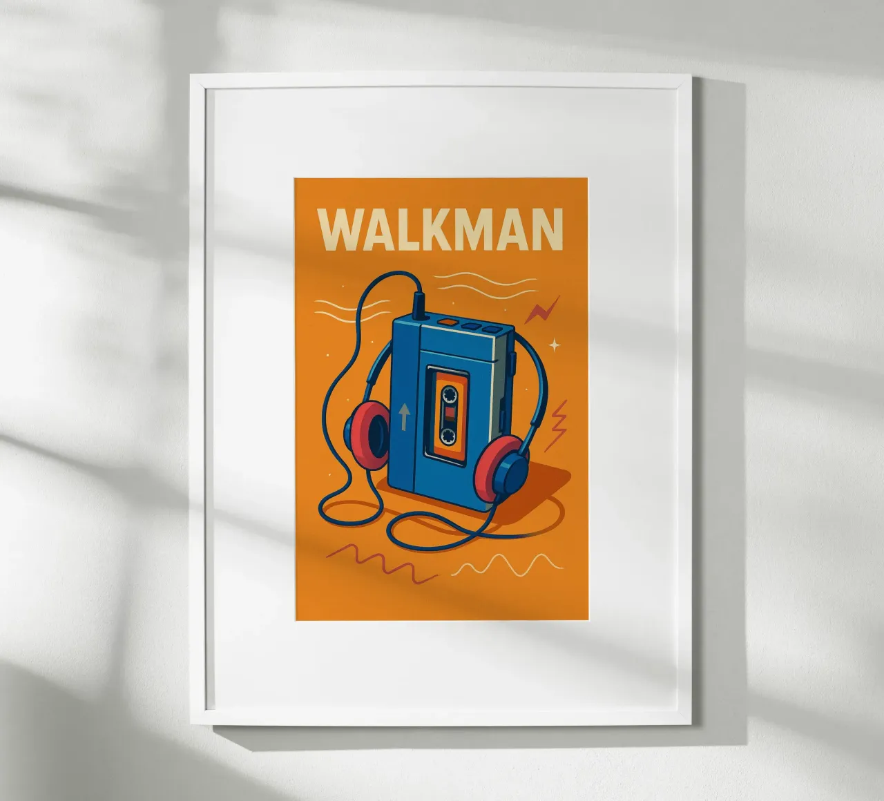 Walkman Vintage - L'icona pop poster con telaio in plastica da JETLAG | affiches voyage