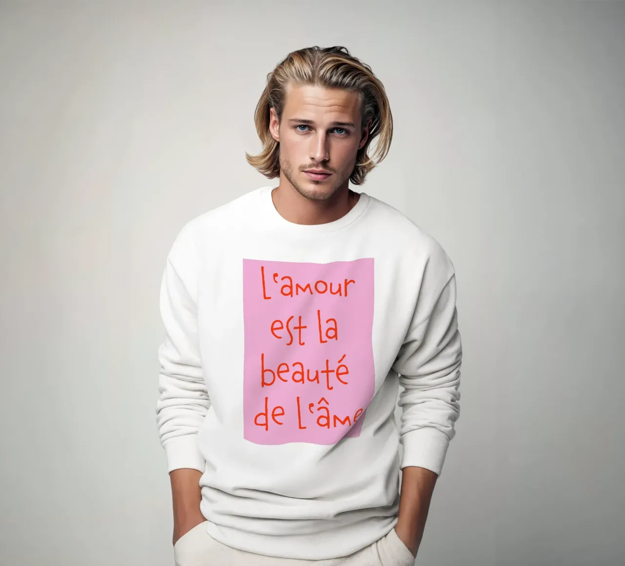 l‘amour est la beauté de l‘âme felpa da FRICKE DESIGN