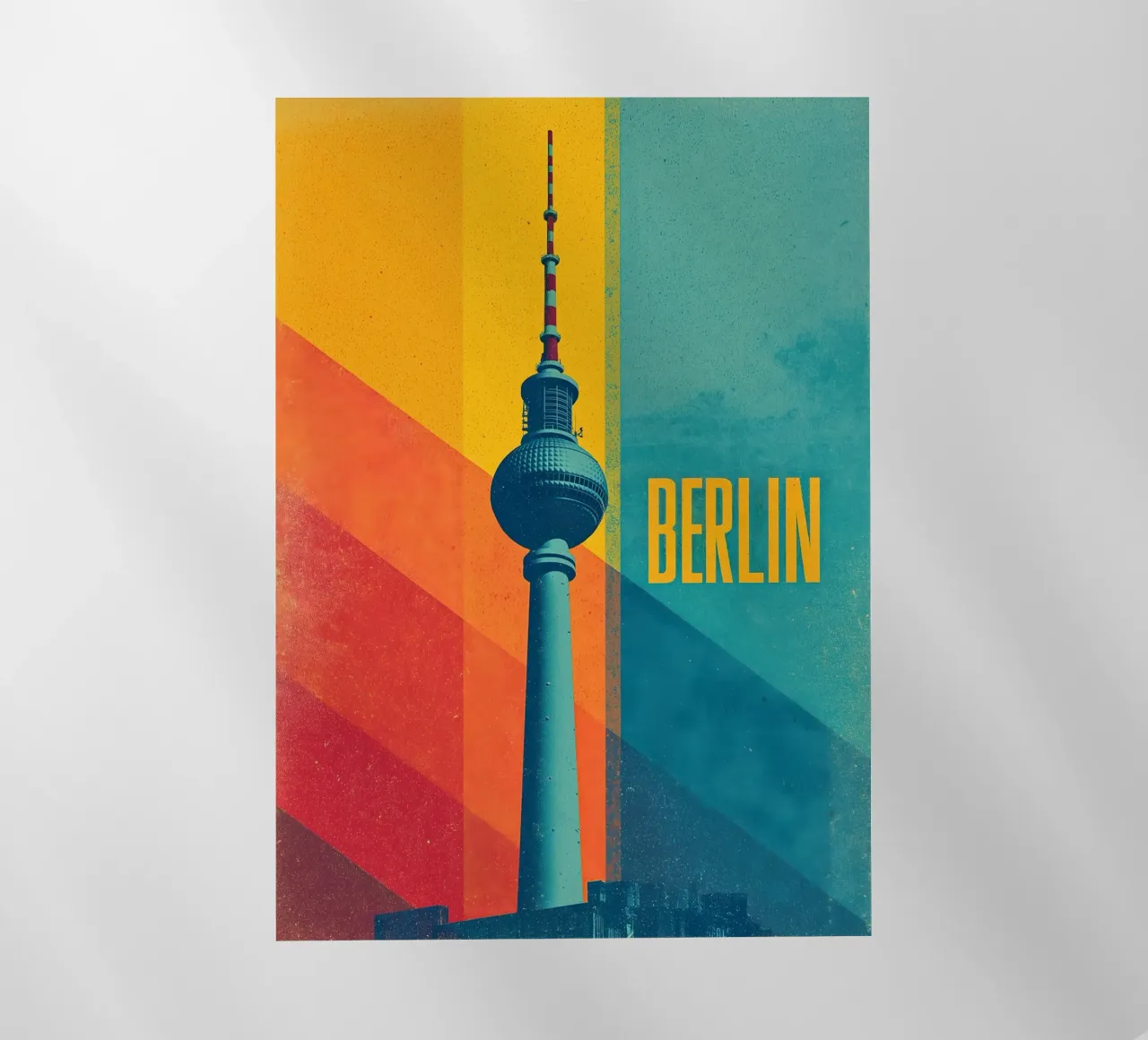 Berlin retro Reiseposter backlit film by Vintage Travel Art