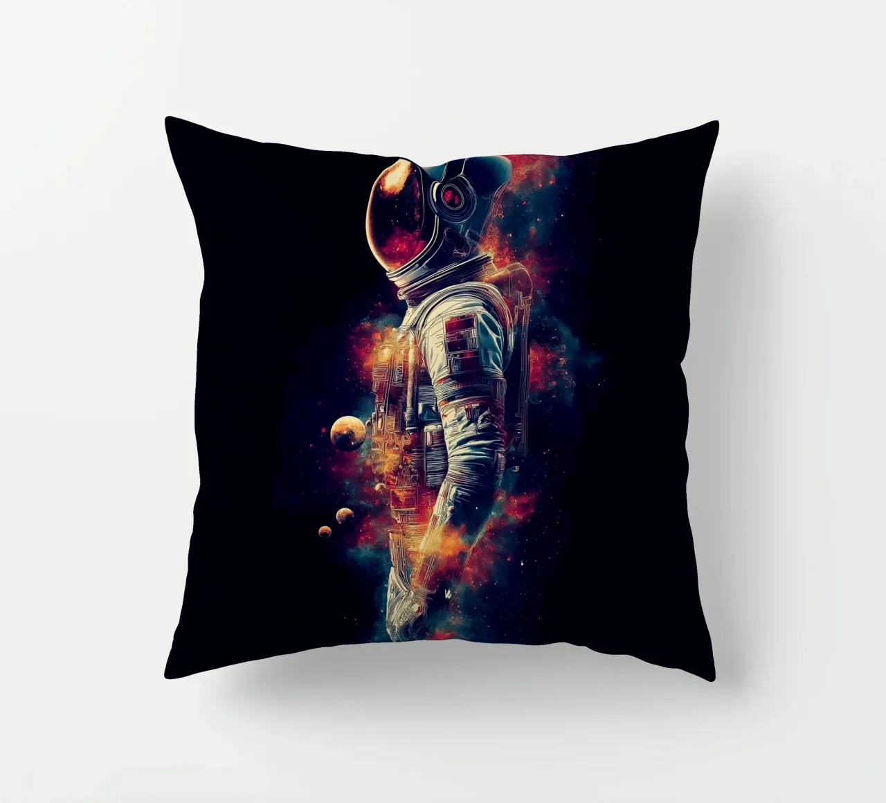 Astronauta nello spazio oscuro cuscino da Motivate-Today