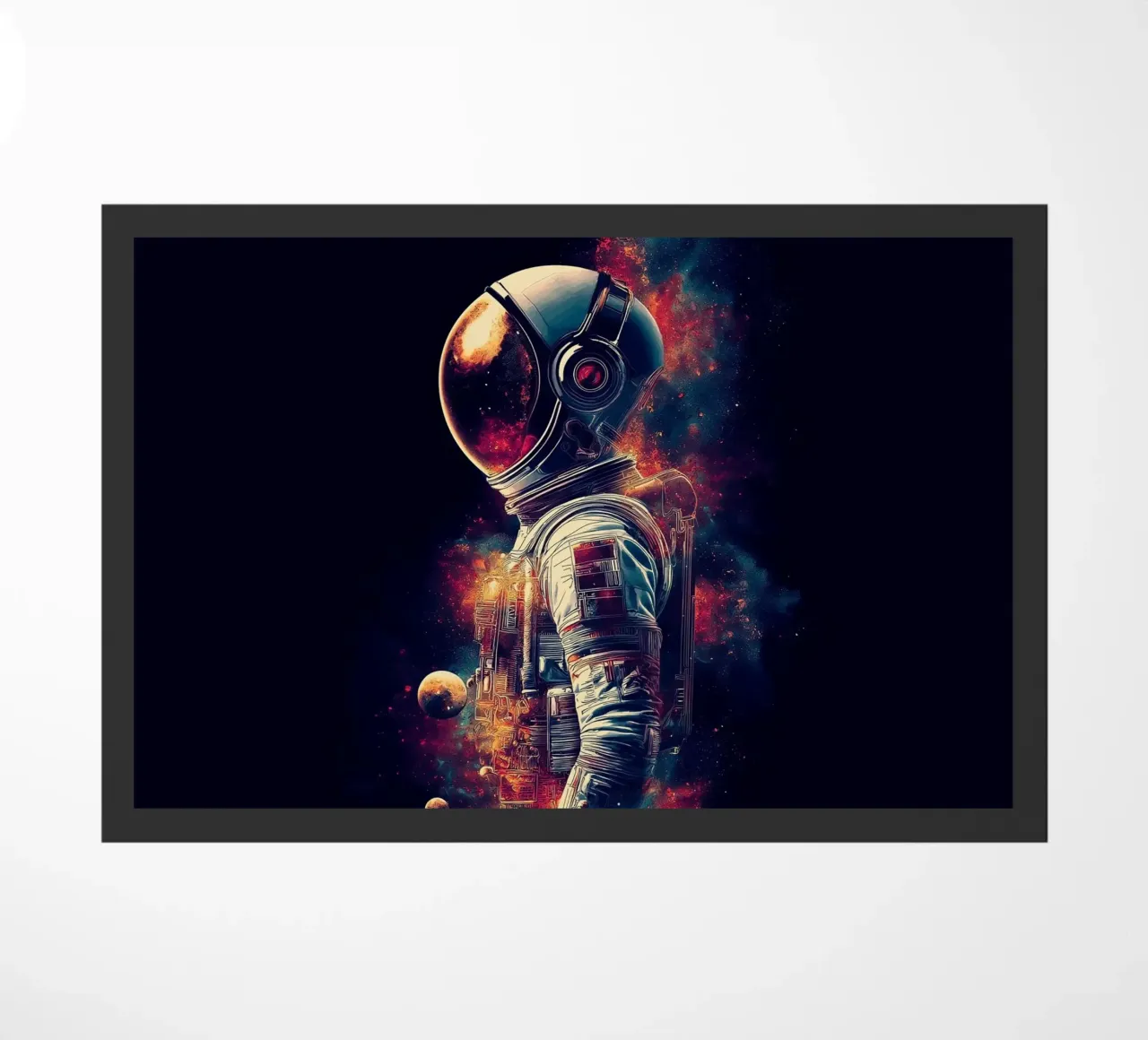 Astronaut in the dark space doormat by Motivate-Today