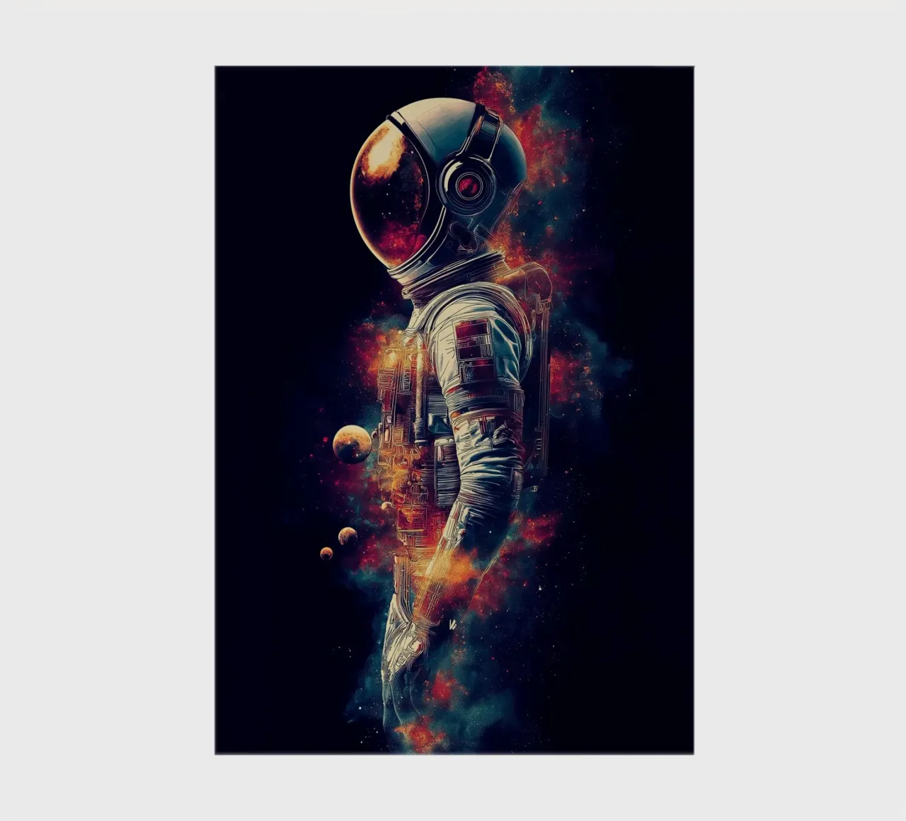 Astronaut in the dark space notebook by Motivate-Today