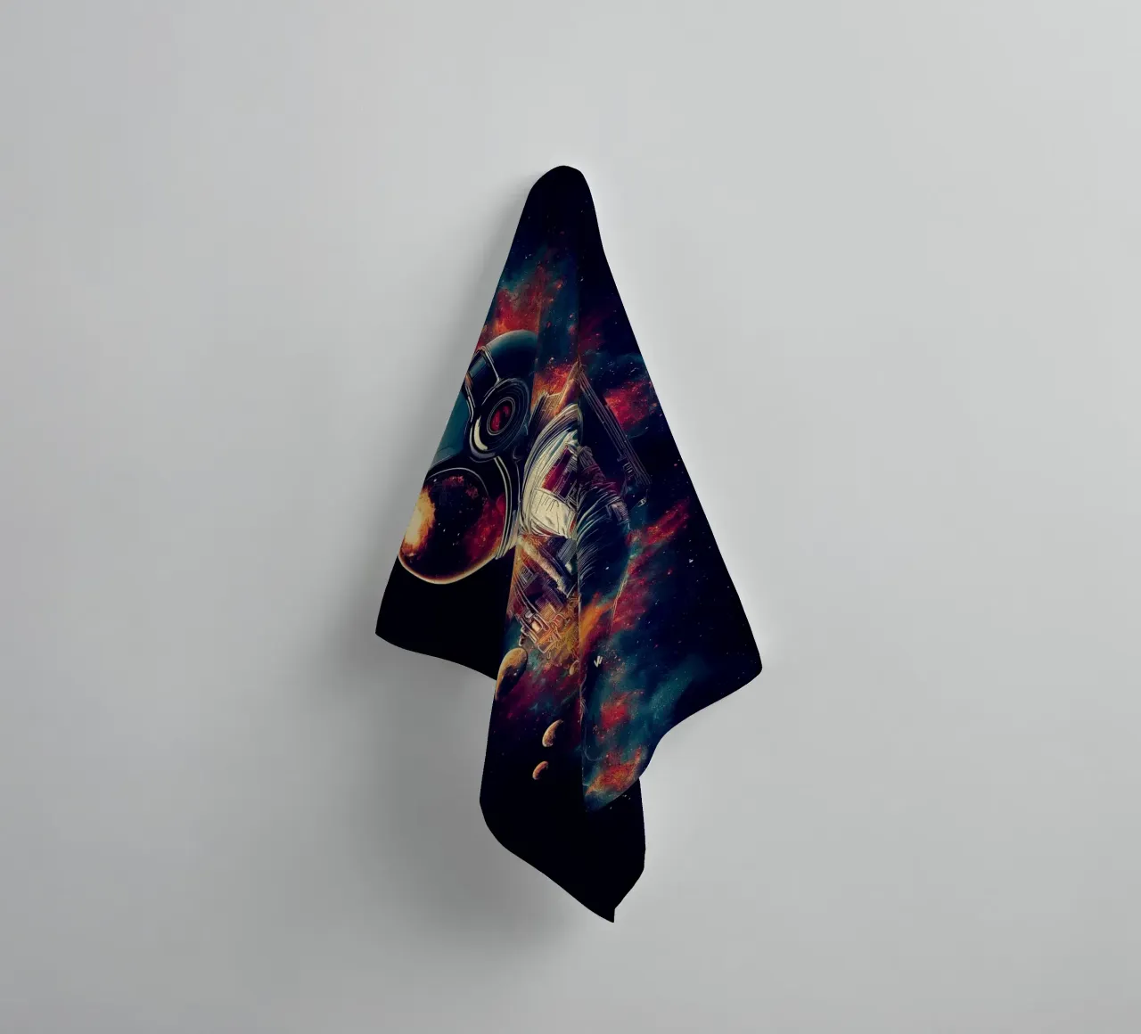 Astronaut in the dark space towel by Motivate-Today