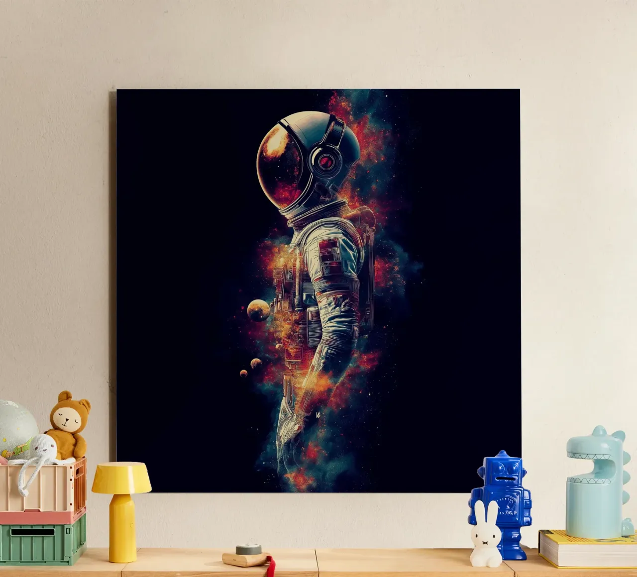Astronaut in the dark space alu-dibond by Motivate-Today
