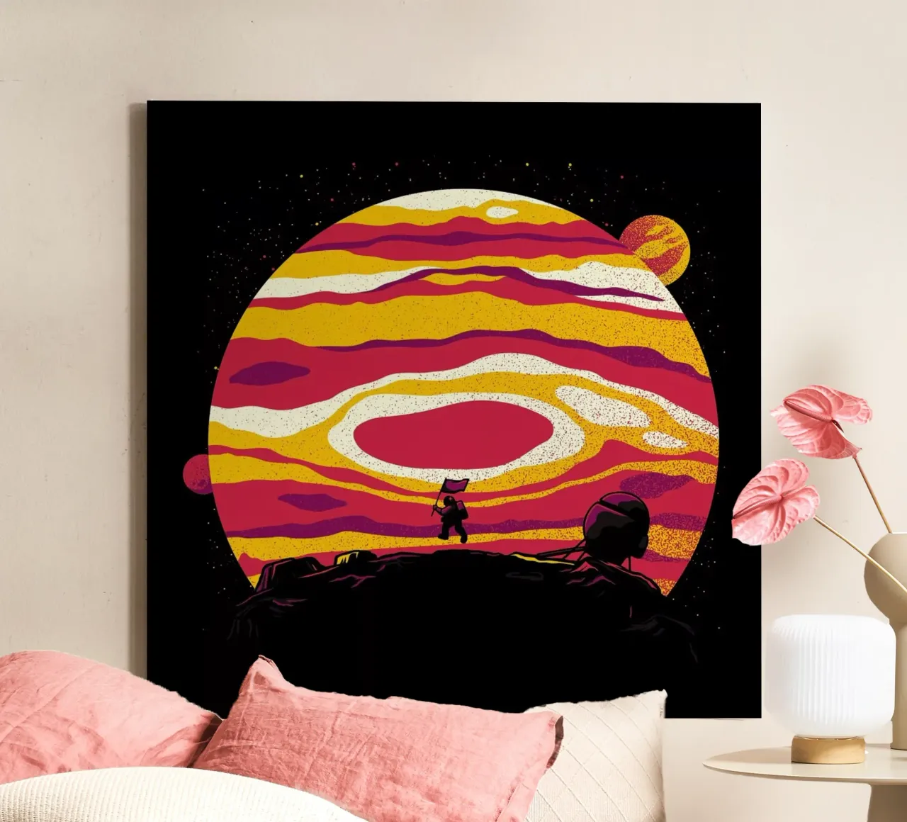 Explore Space Moon Astronaut tela con Cornice a cassetta da Tobe Fonseca