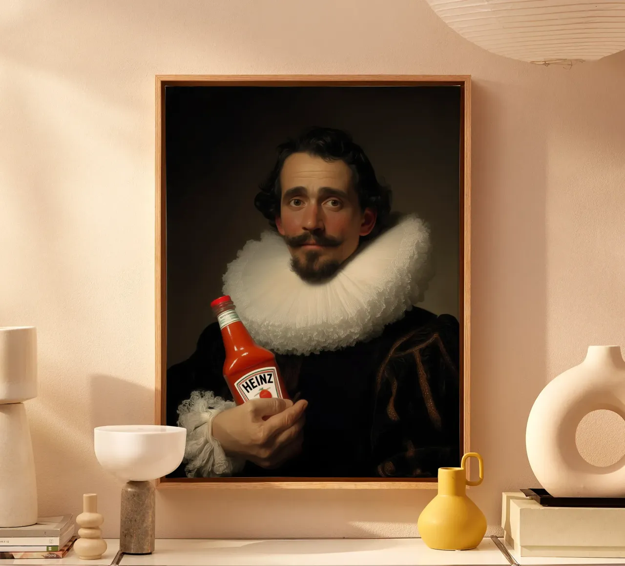 Duke Heinz | Barocco con la passione per il ketchup tela con Cornice a cassetta da Autofocus