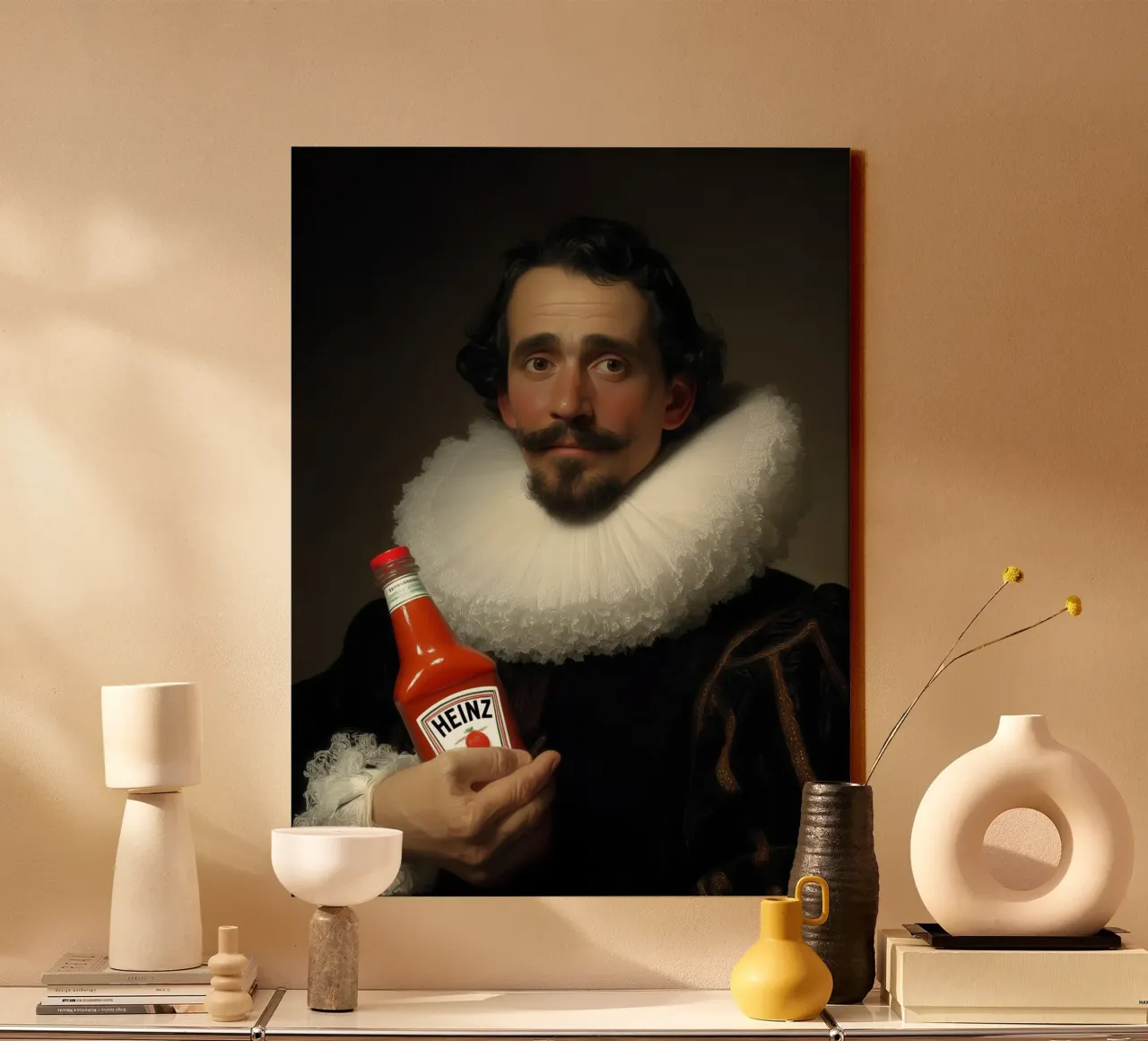 Duke Heinz | Barocco con la passione per il ketchup tela con Cornice a cassetta da Autofocus