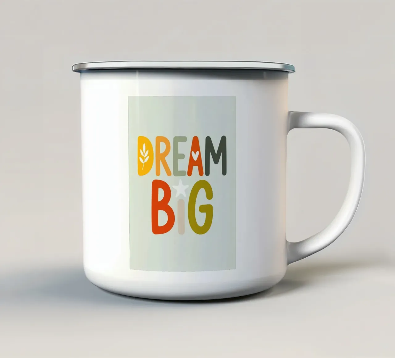 DREAM BIG tazza in smalto da Klitzeklein