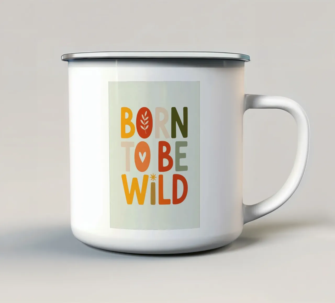 BORN TO BE WILD tazza in smalto da Klitzeklein
