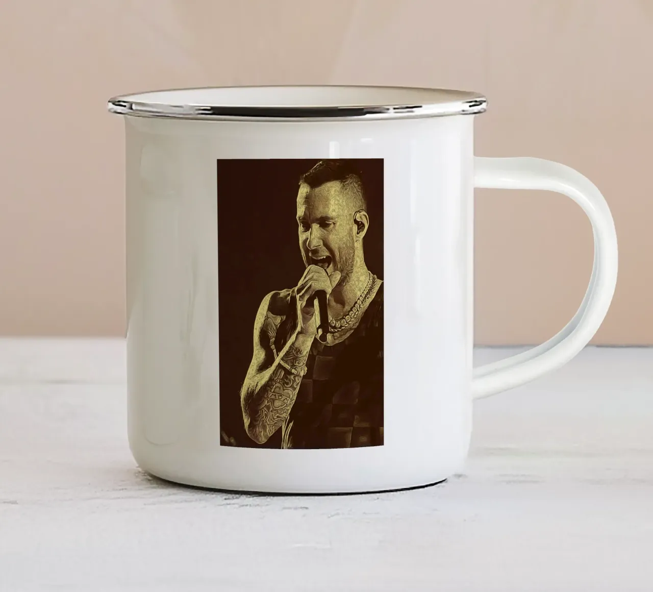 Inchiostro e Melodia tazza in smalto da singpentinksale