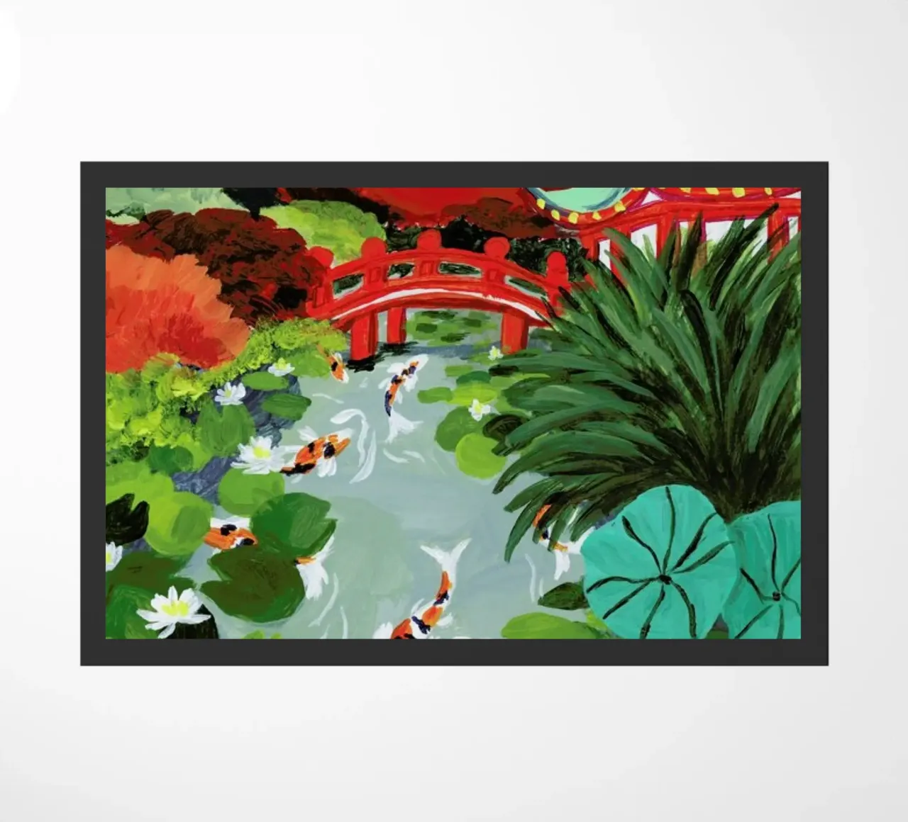 Japanese Garden doormat by Sarah Gesek